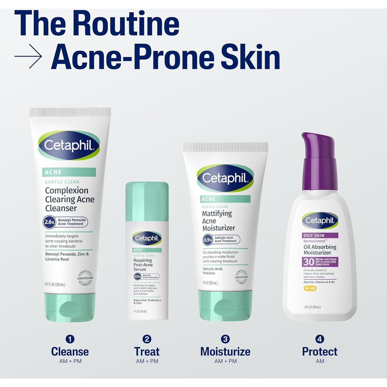 Limpiador de Acné Cetaphil Gentle Clear 119g - Suave para Piel Sensible