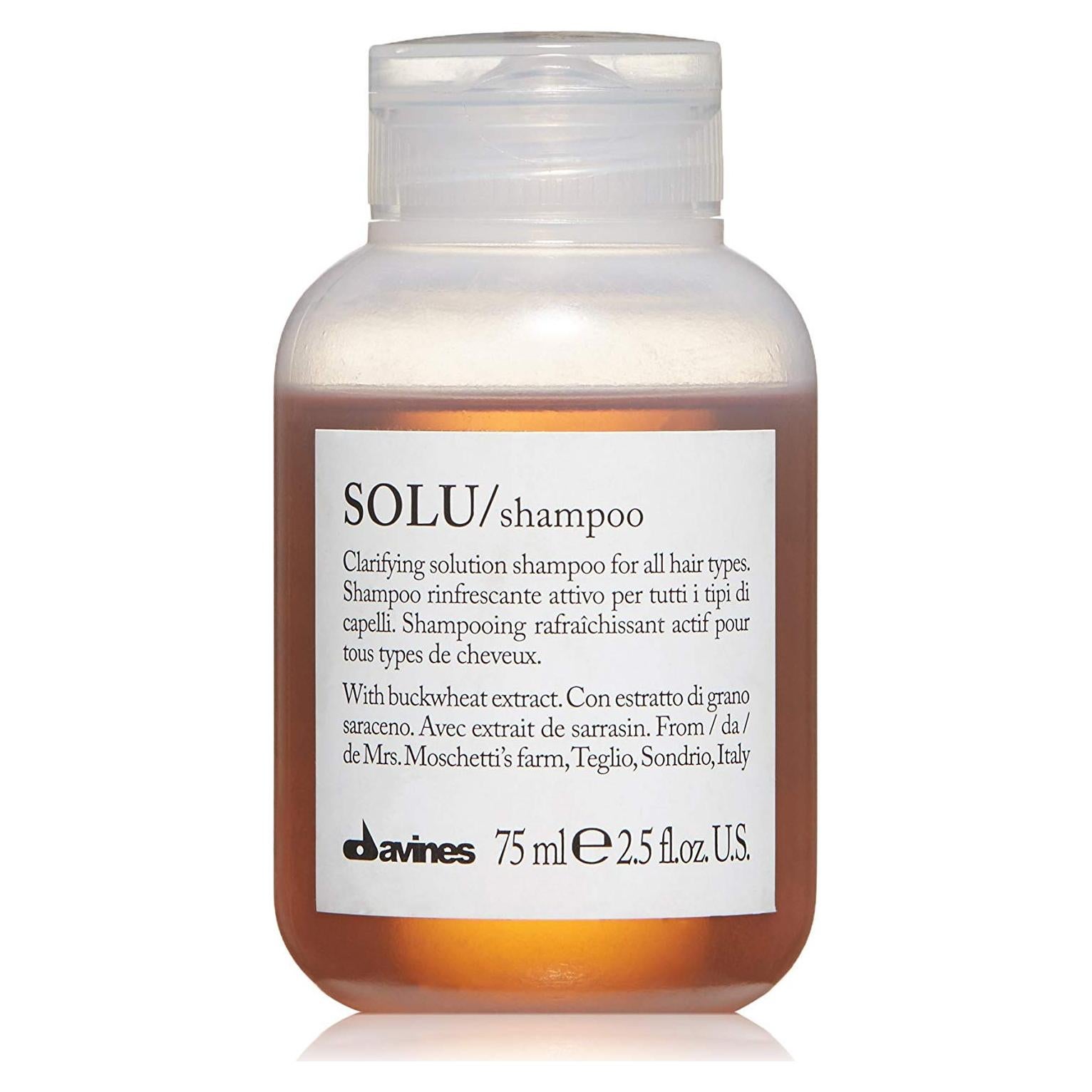 Champú Davines SOLU 74 ml - Aclarador y Refrescante