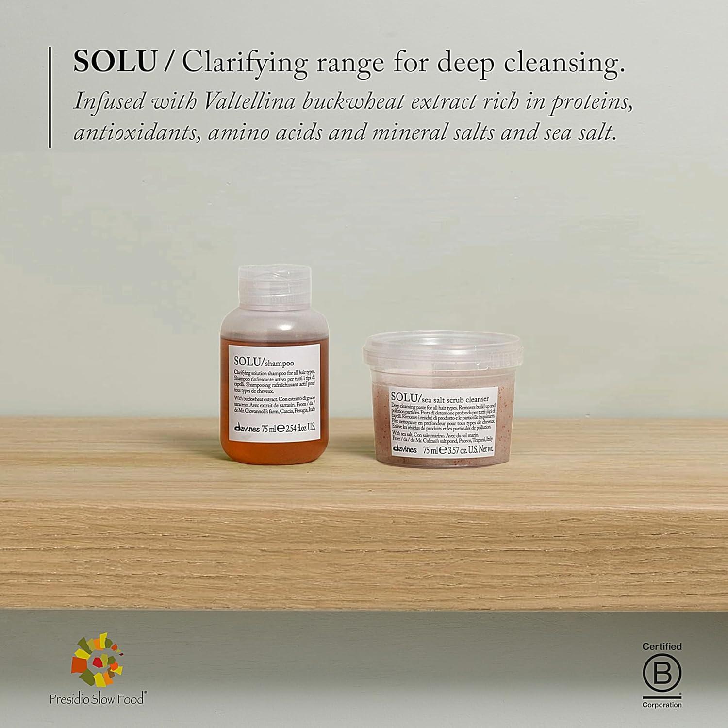 Champú Davines SOLU 74 ml - Aclarador y Refrescante