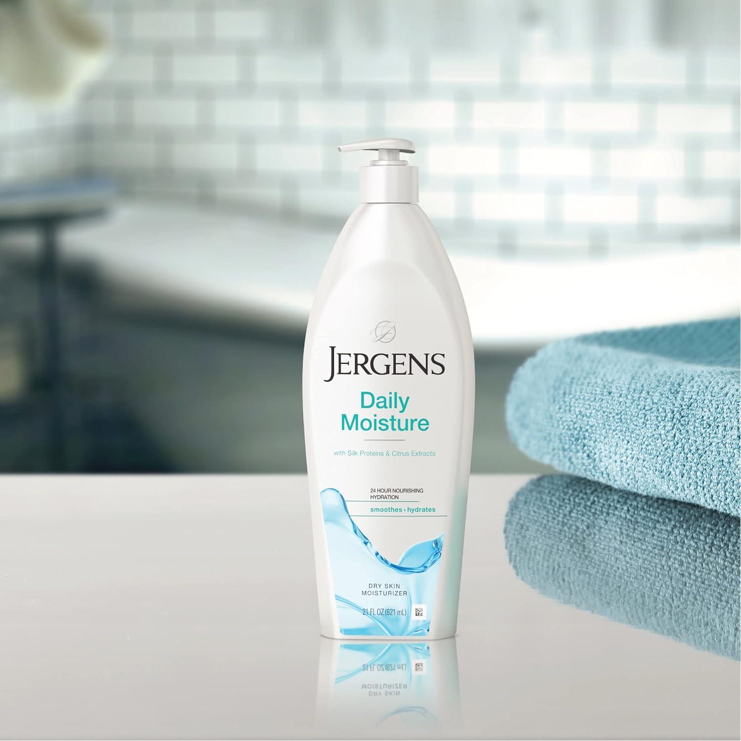 Jergens Hidratante Diario 621 ml para Piel Seca con Proteínas de Seda