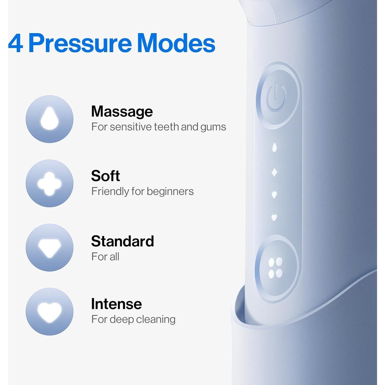 Irrigador de Agua Portátil usmile C10 - 4 Modos, IPX7, 180ml