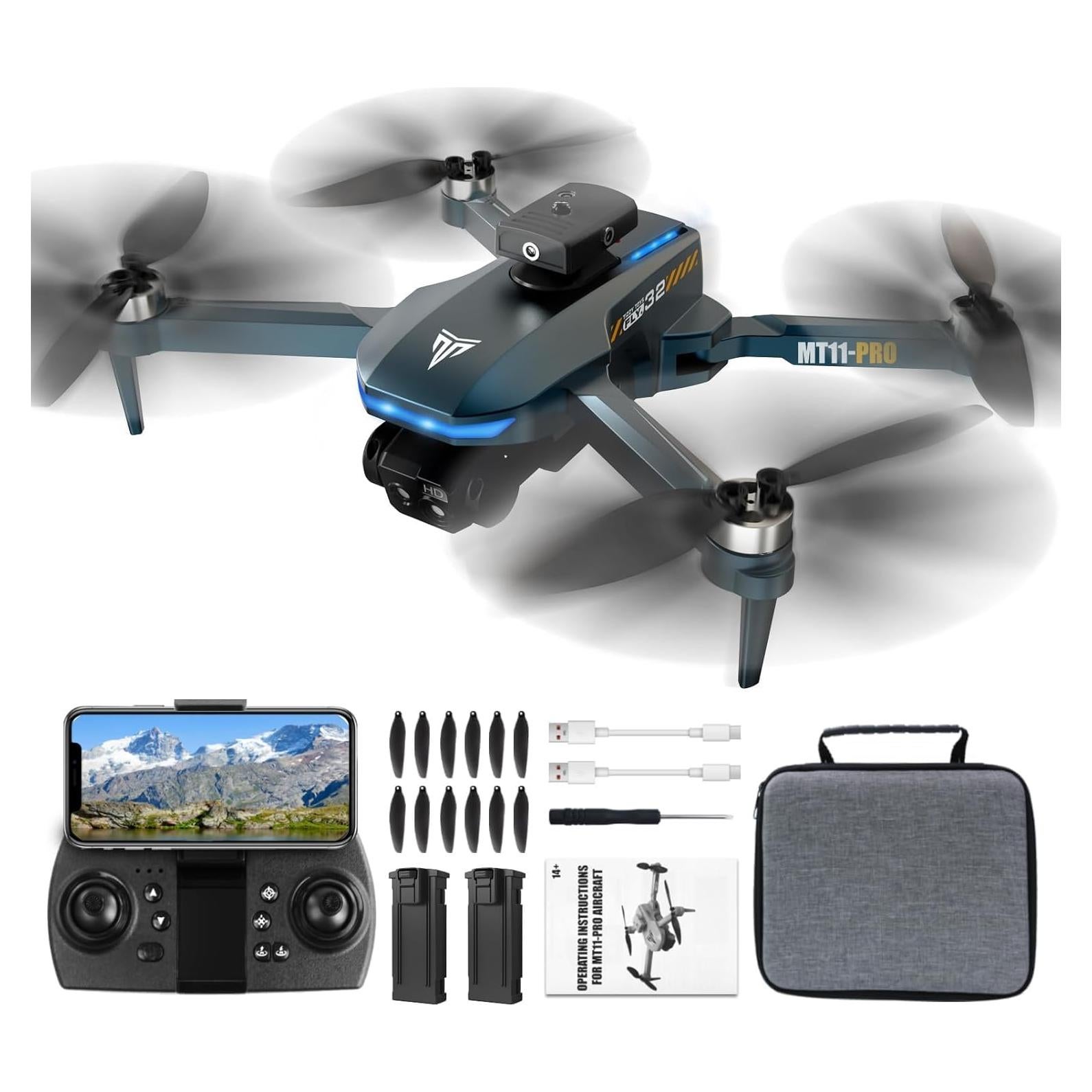 Drone TizzyToy MT002 4K con Cámara Ajustable y 40min Vuelo