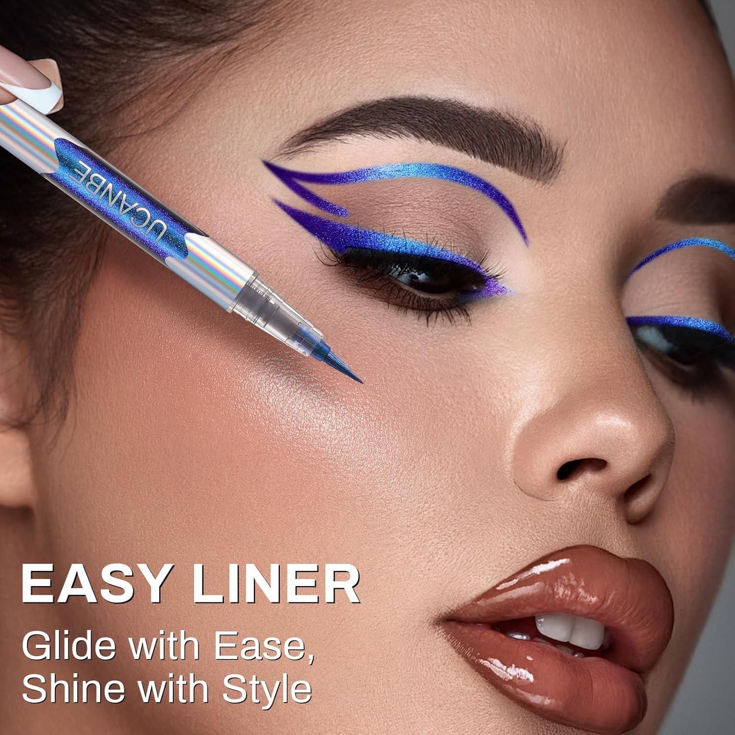 Delineador Líquido Camaleón UCANBE Azul Púrpura 12.8 cm