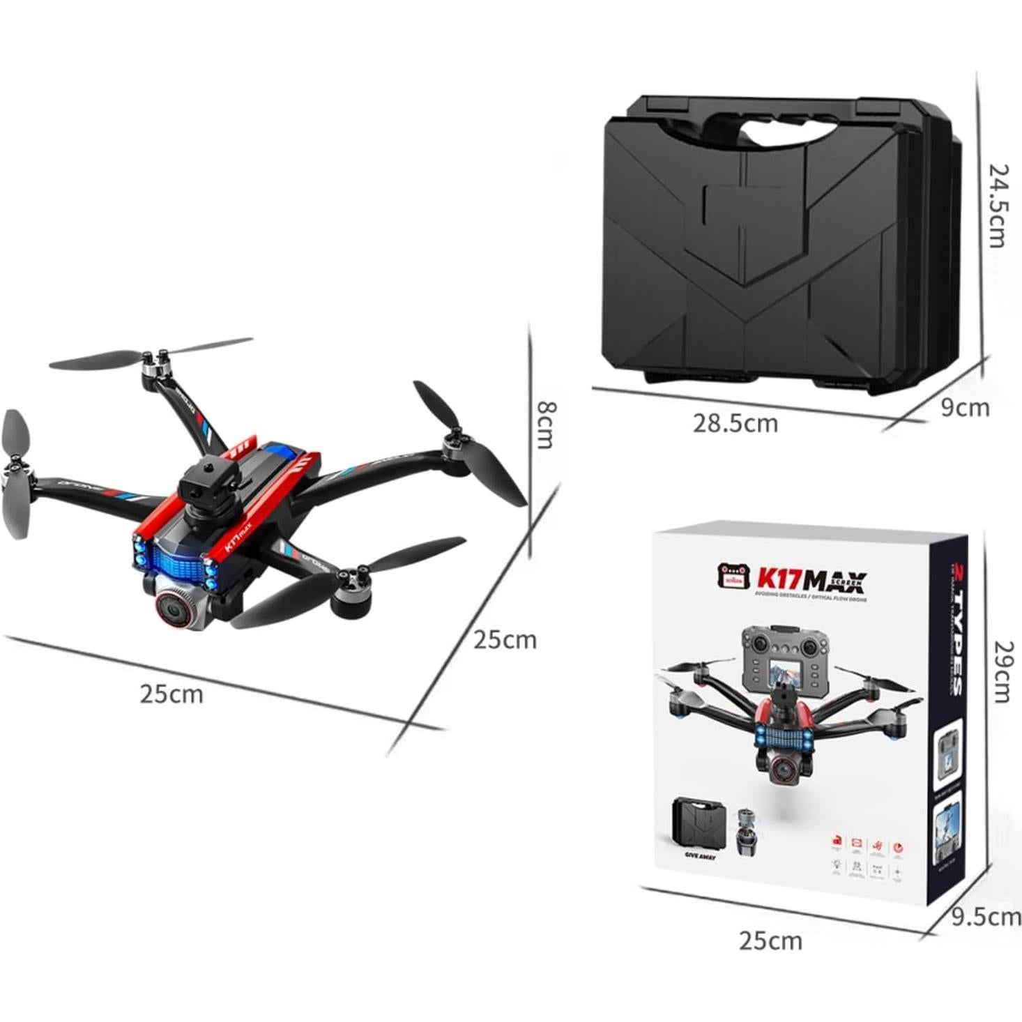 Dron EcuFlyAi K17MAX RC para Niños 1080P con 2 Baterías