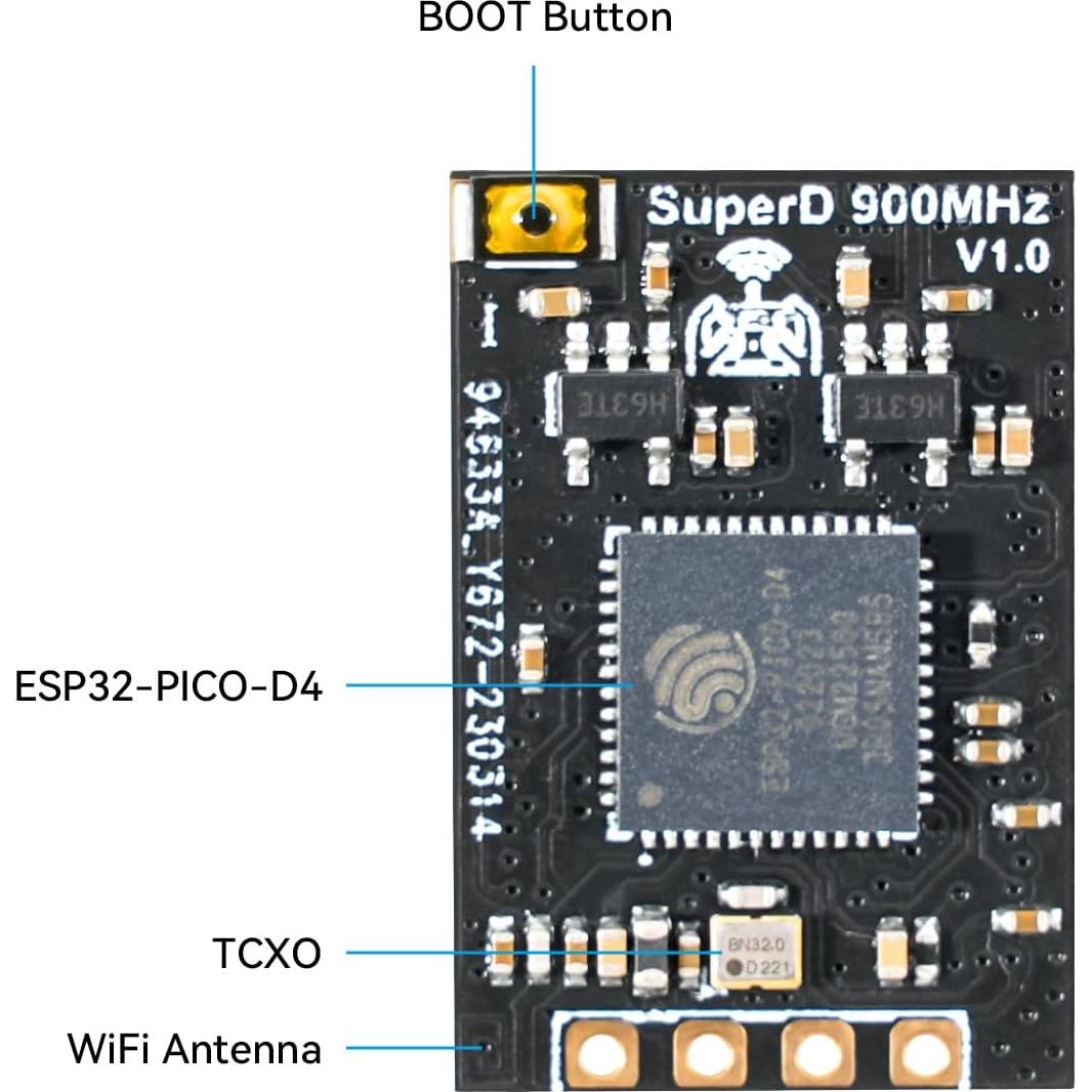 BETAFPV SuperD ELRS Diversity Receiver with Dual RX Chains 2 Antennas TXCO Tech Support CRSF Protocol for FPV Drone Fixed-Wing Aircraft Long Range Flying Aerial Photography FPV Freestyle Tricks-915M