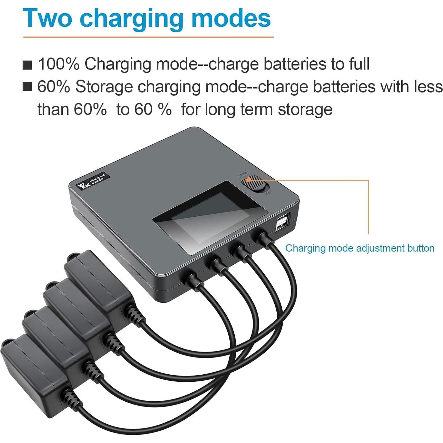 Cargador LCD 6 en 1 Hanatora para Baterías DJI Mini 5/4/3 Pro
