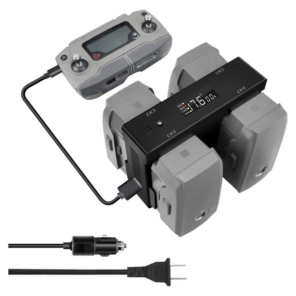 Cargador 5 en 1 Hanatora para Baterías DJI Mavic 2 Pro/Zoom