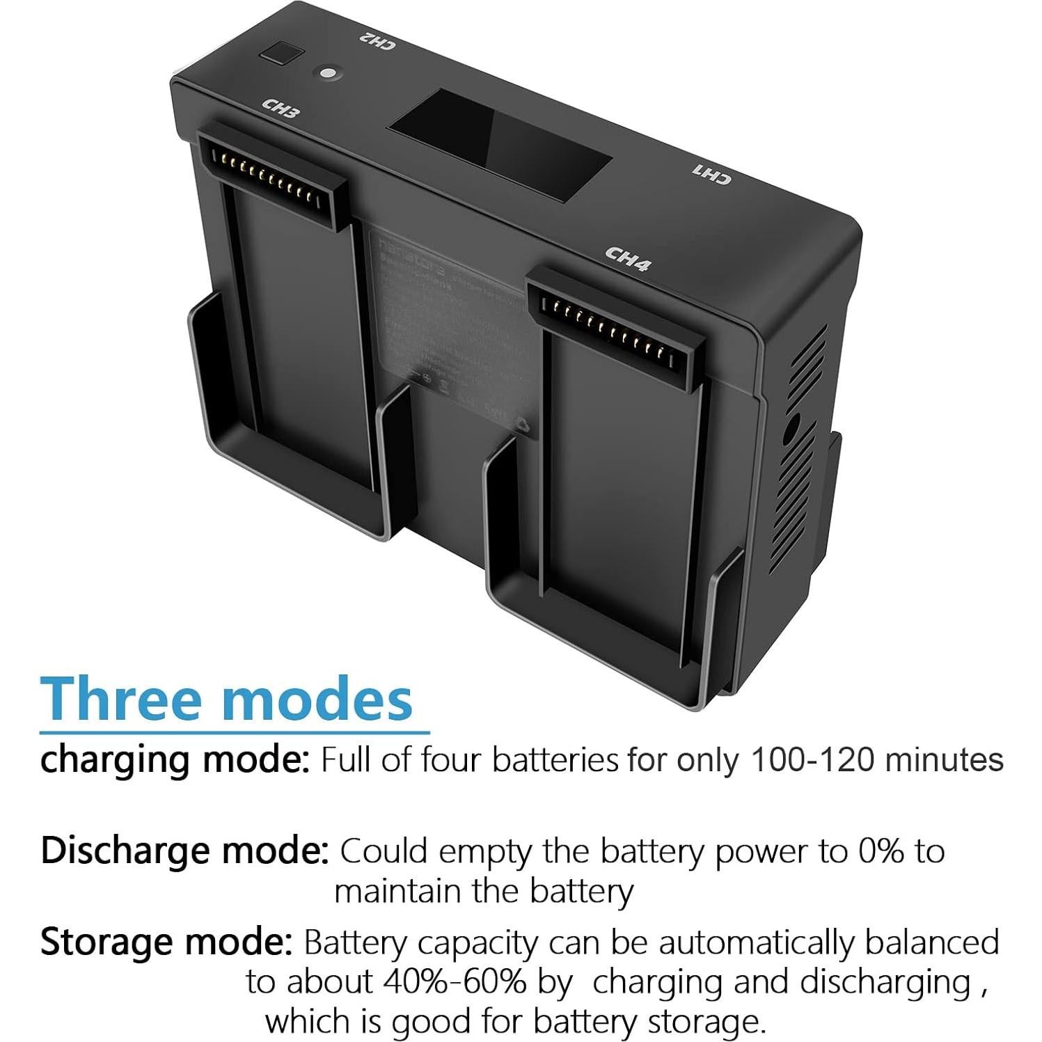 Cargador 5 en 1 Hanatora para Baterías DJI Mavic 2 Pro/Zoom