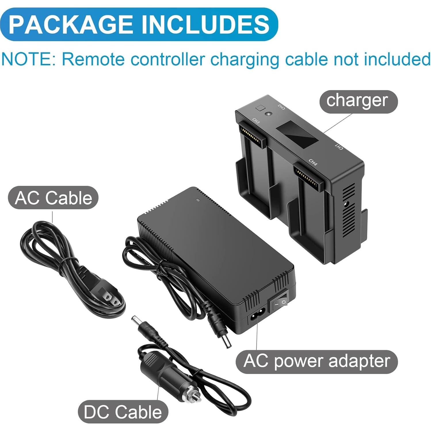 Cargador 5 en 1 Hanatora para Baterías DJI Mavic 2 Pro/Zoom