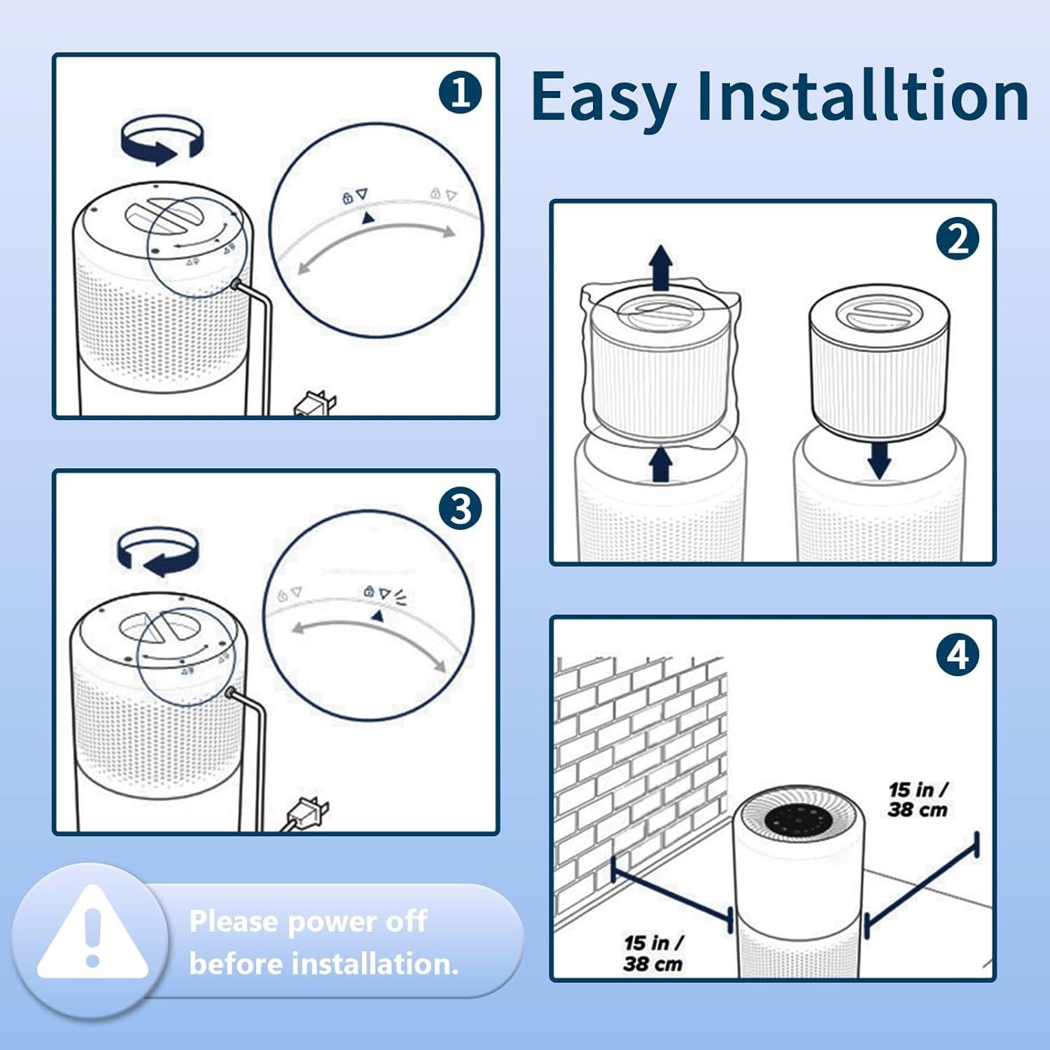 Filtro de Reemplazo Improvedhand Core 300 para Purificador Levoit