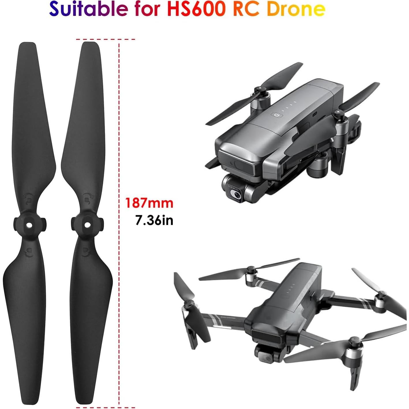 Hélices para Dron PUOO HS600 HS600D TF35 PRO V11 8PCS 187mm