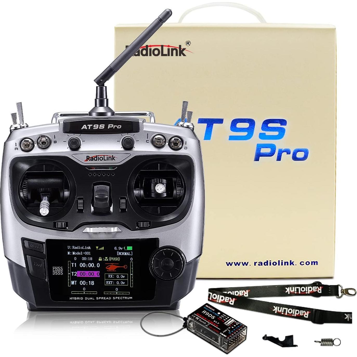 Transmisor y Receptor Radiolink AT9S Pro 10/12 Canales 3400m