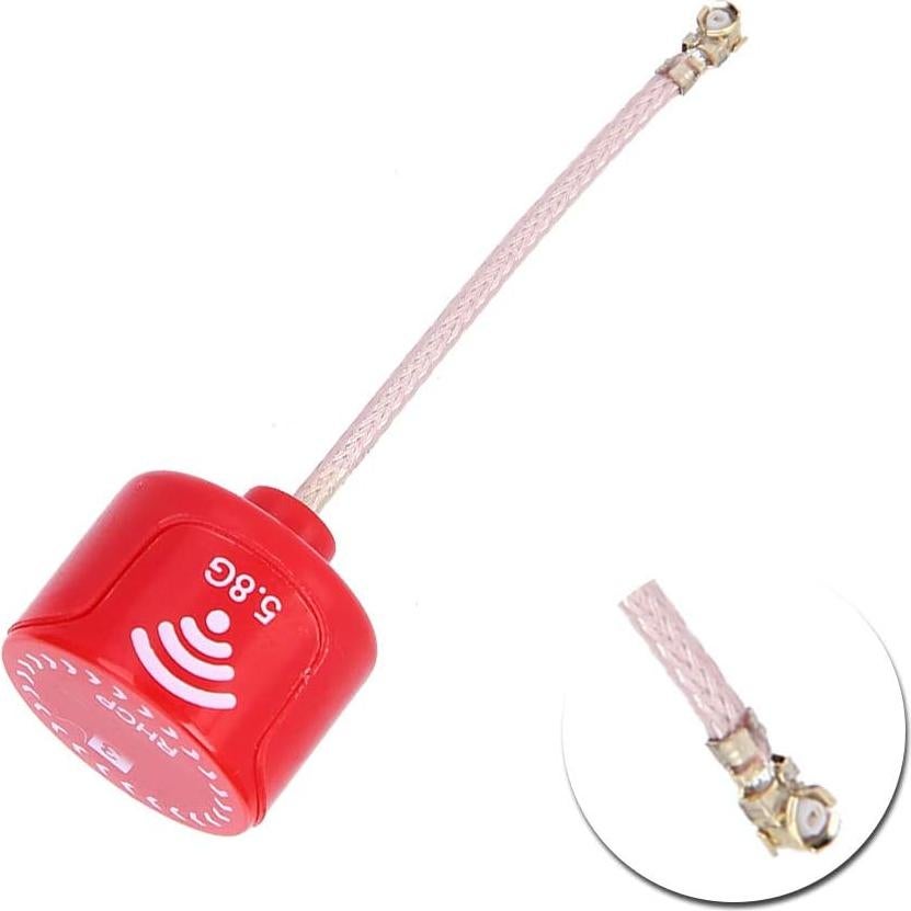 Antena 5.8Ghz 3dBi RHCP Keenso para Drone FPV Rojo