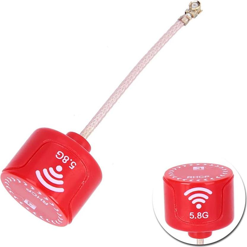 Antena 5.8Ghz 3dBi RHCP Keenso para Drone FPV Rojo