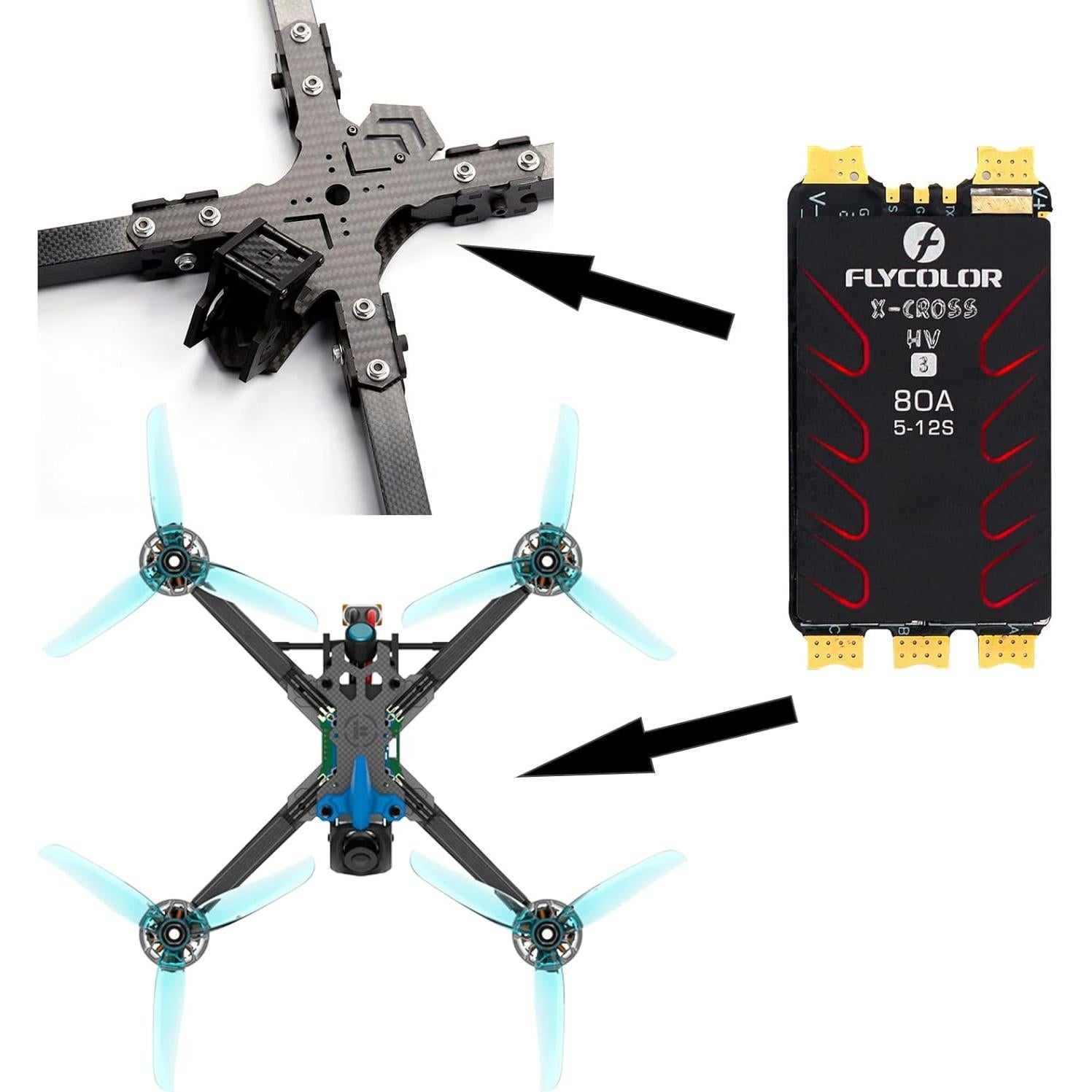 Controlador de Velocidad X-Cross HV3 80A para Dron FPV
