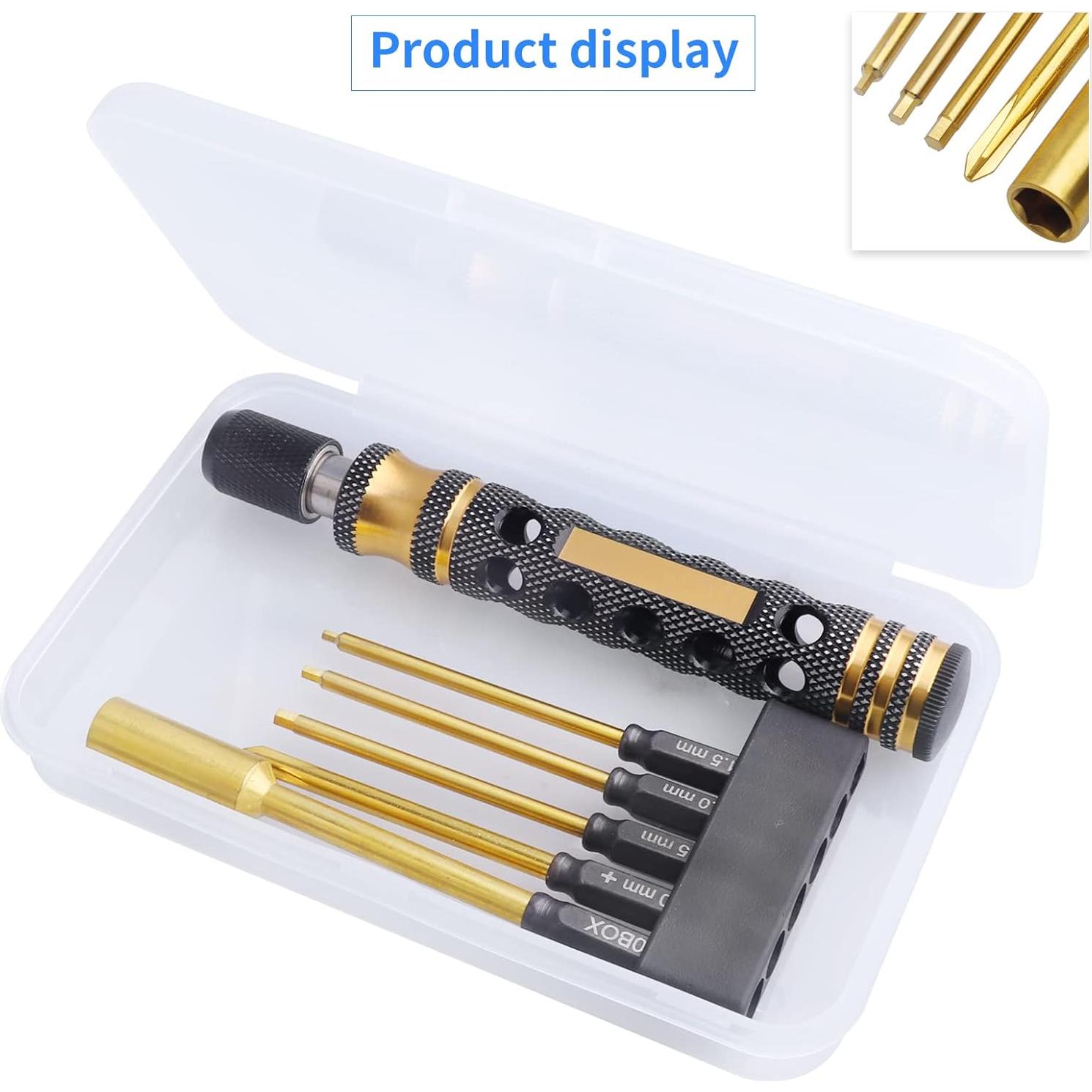 Destornillador Hexagonal de Titanio CrazyHobby Kit RC 155g