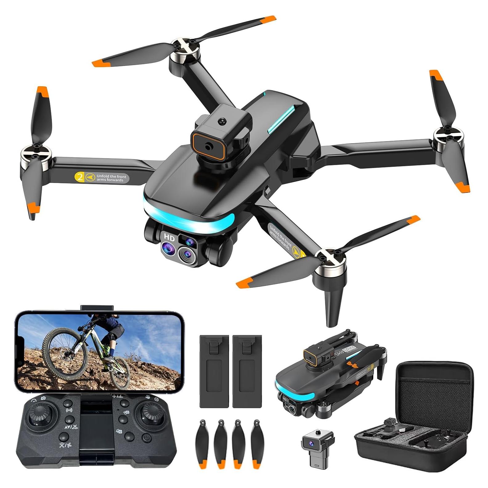 Dron Mini OBEST P14 con Cámara 4K, Plegable, 2 Baterías