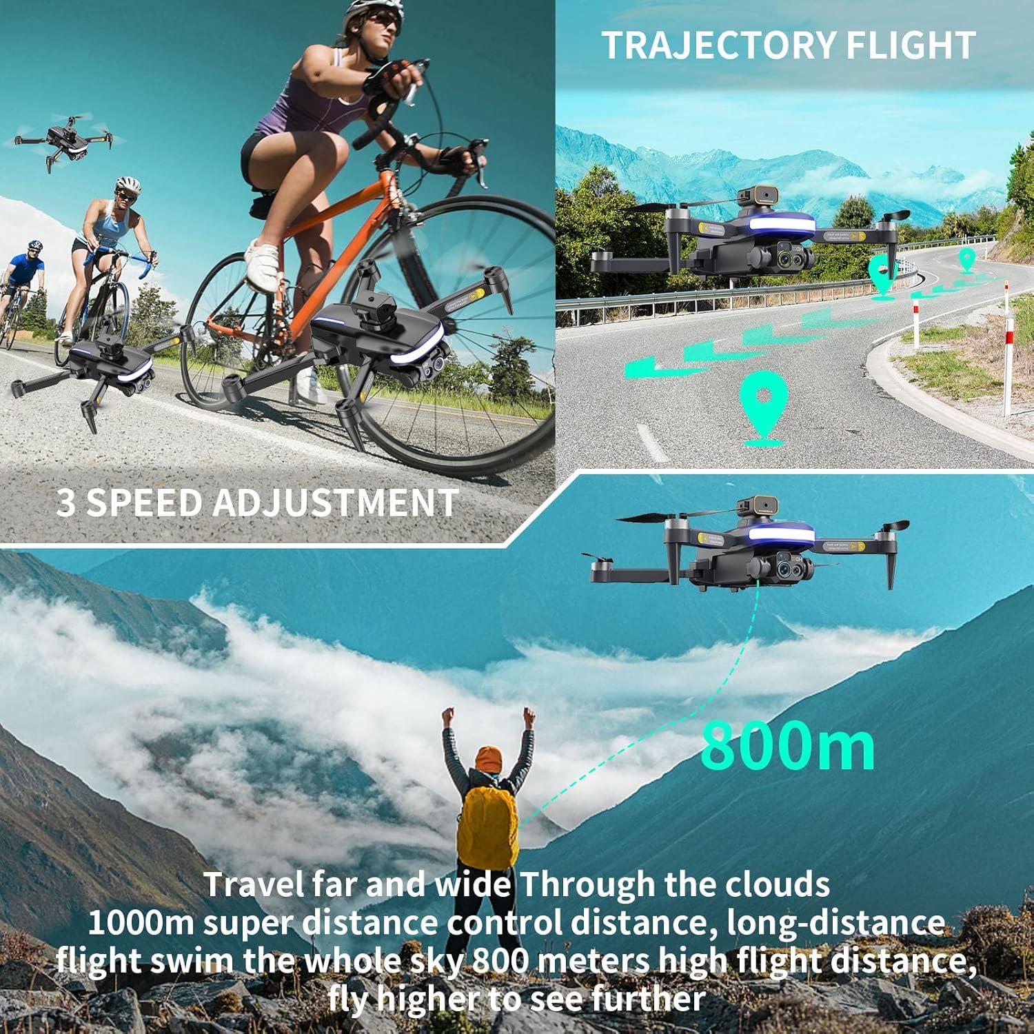 Dron Mini OBEST P14 con Cámara 4K, Plegable, 2 Baterías