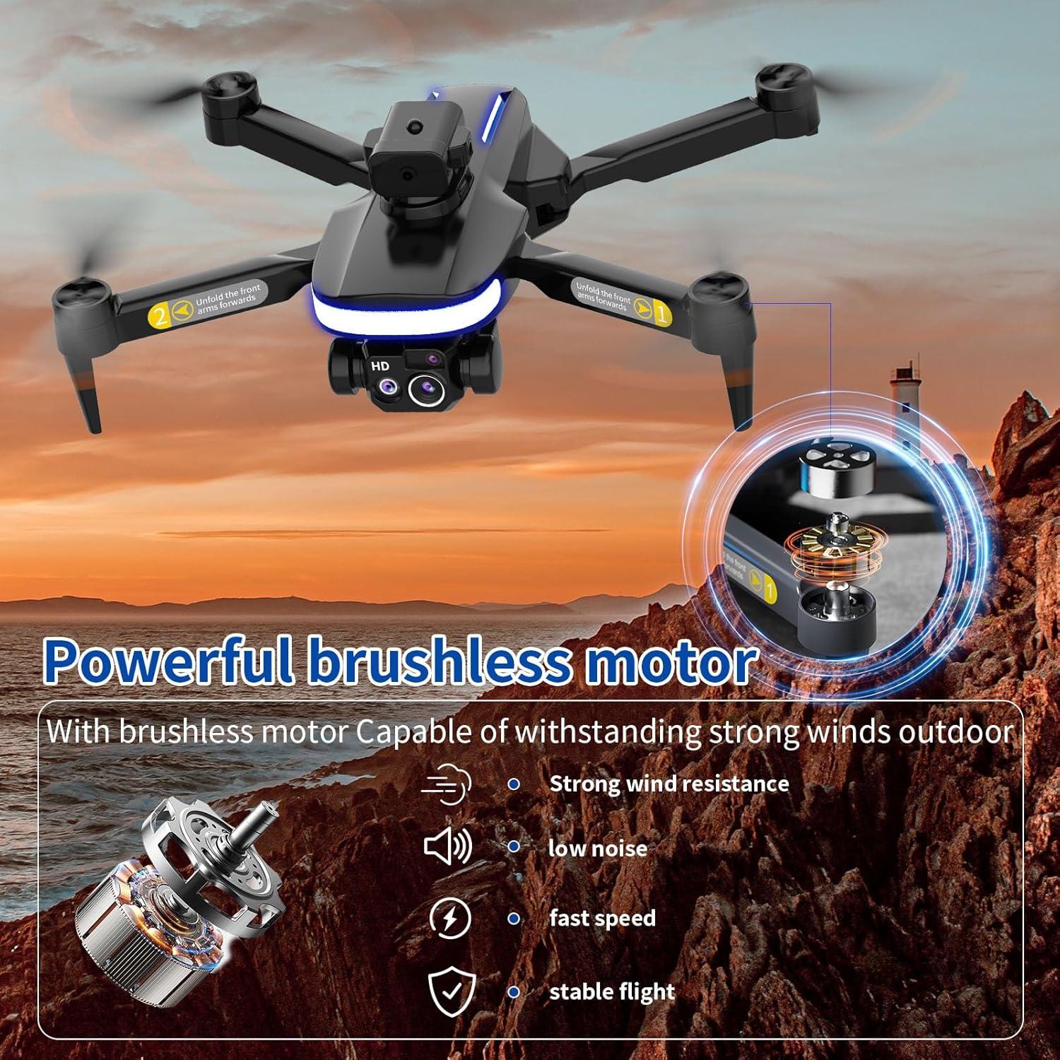 Dron Mini OBEST P14 con Cámara 4K, Plegable, 2 Baterías