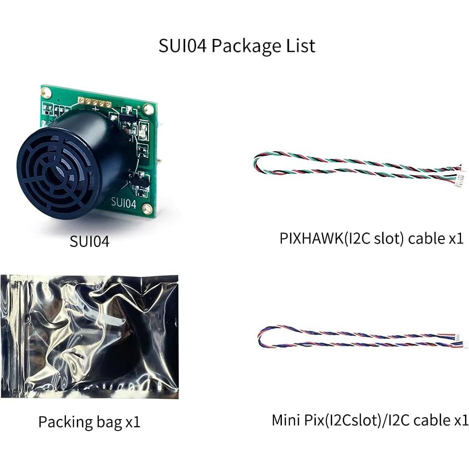 Sensor Ultrasonico Radiolink SUI04 para Drones y Robots