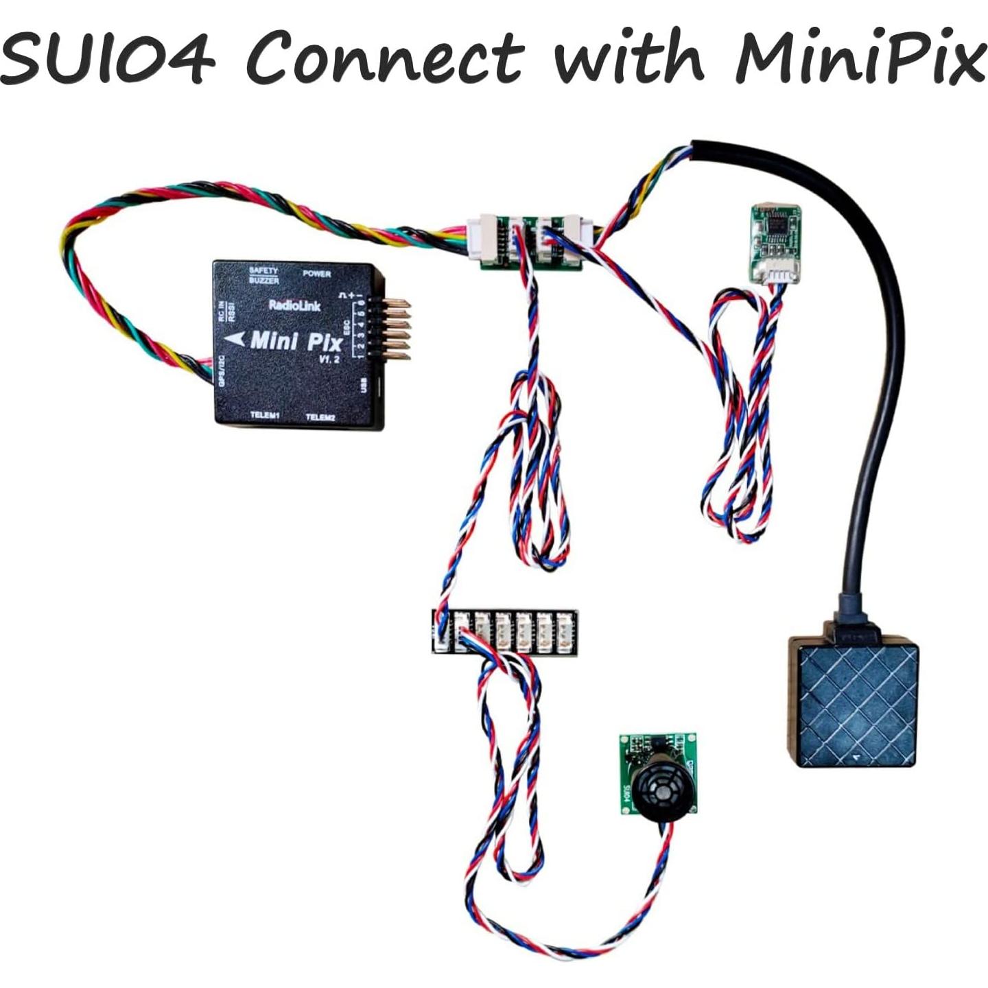 Sensor Ultrasonico Radiolink SUI04 para Drones y Robots