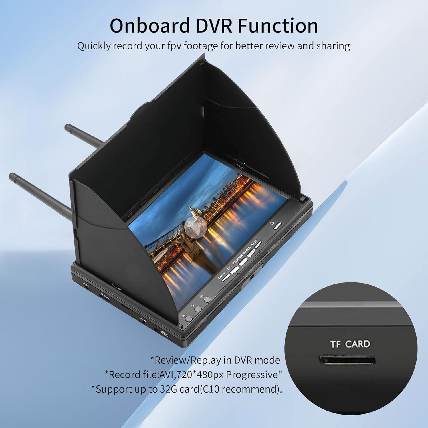 Monitor Portátil FPV Speedy Bee 7" LCD 800x480 con DVR