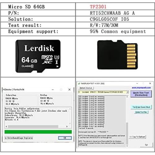Tarjeta Micro SD 64GB Lerdisk U3 A1 V30 10-Pack con Adaptador
