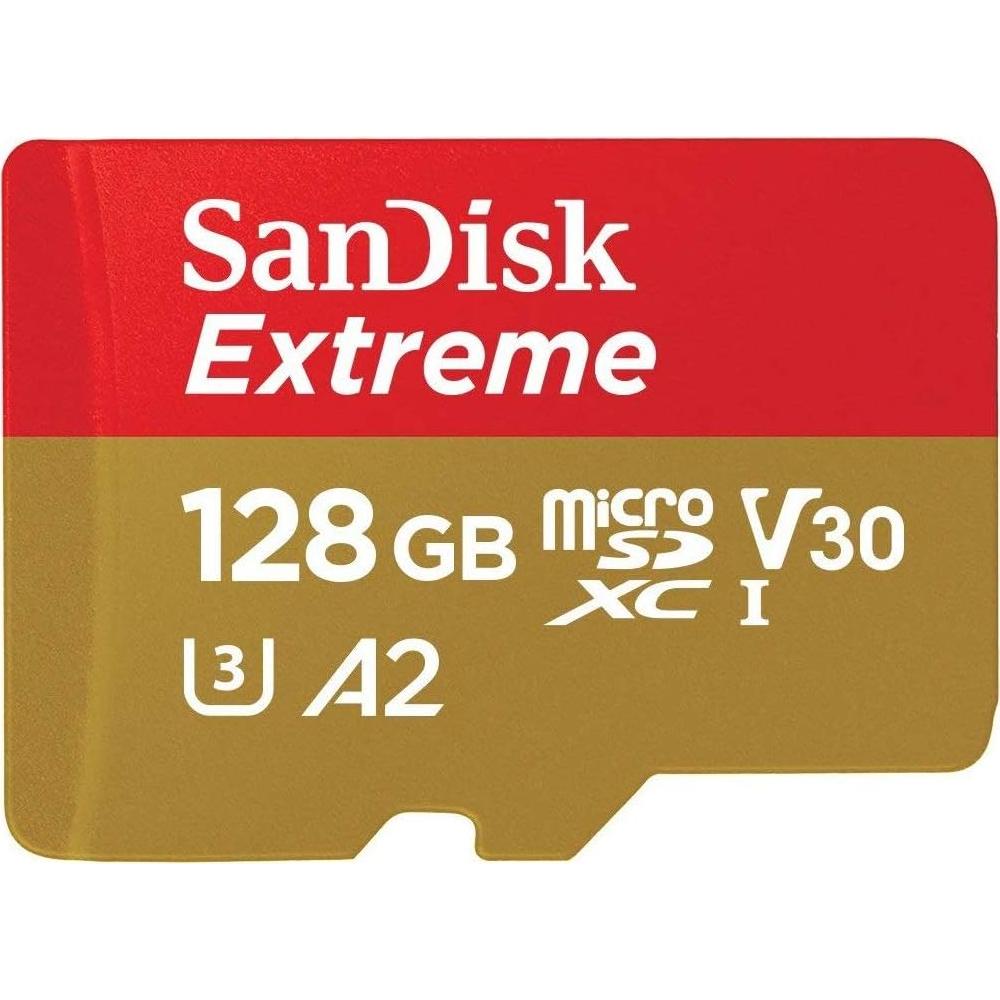 Tarjeta de Memoria SanDisk MicroSD 128GB Extreme + Lector