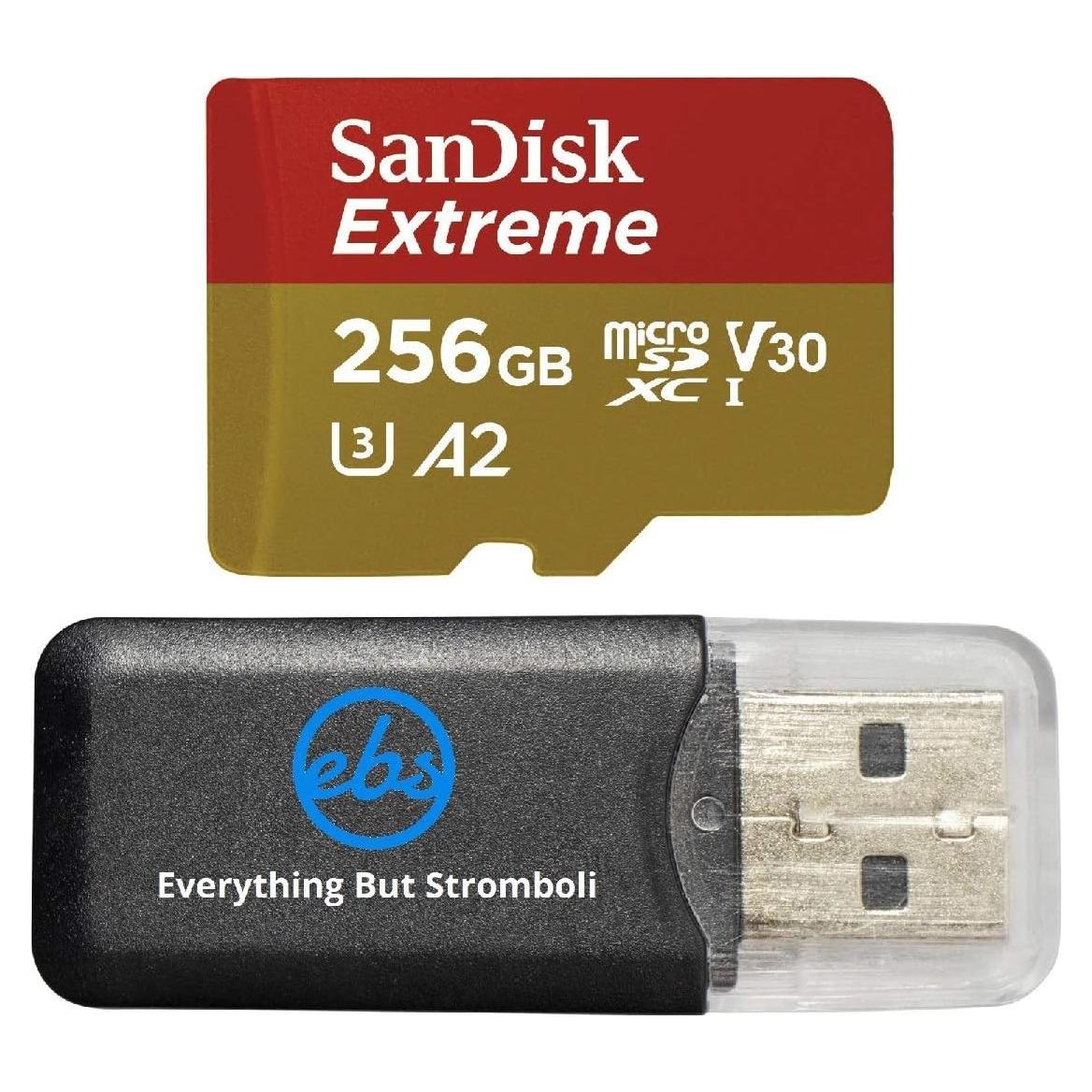 Tarjeta MicroSD SanDisk Extreme 256GB V30 A2 para Drones DJI