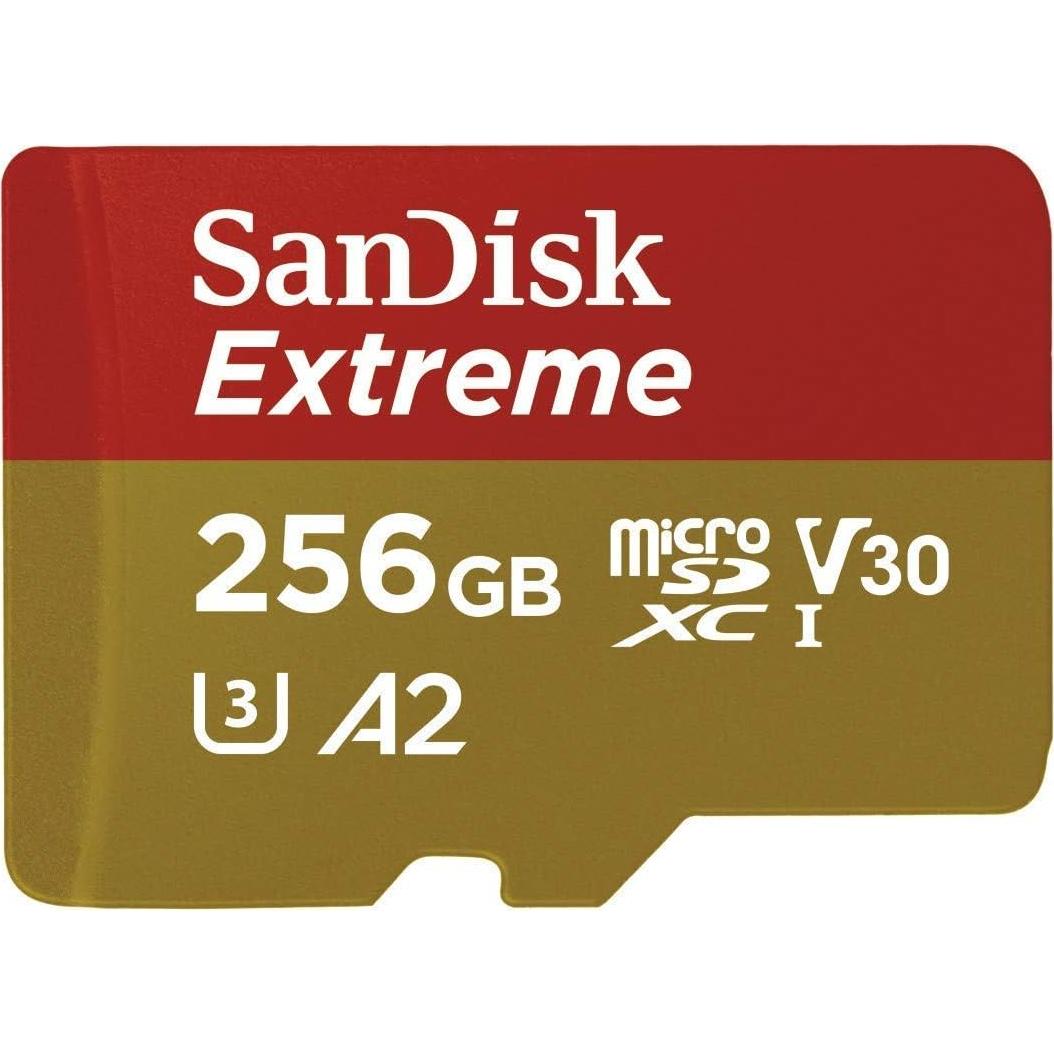 Tarjeta MicroSD SanDisk Extreme 256GB V30 A2 para Drones DJI