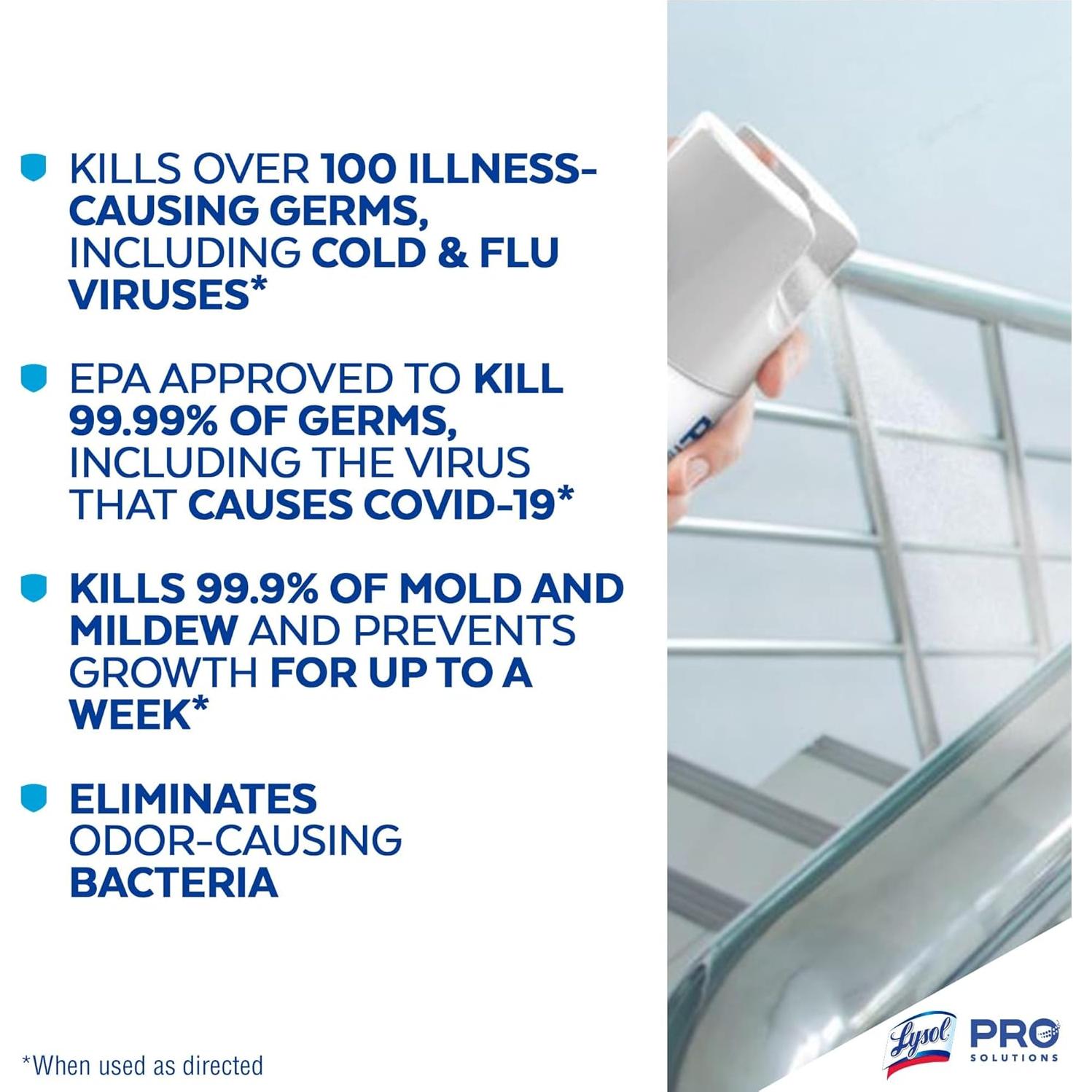 Spray Desinfectante Lysol Lino Fresco 354 ml Pack 12