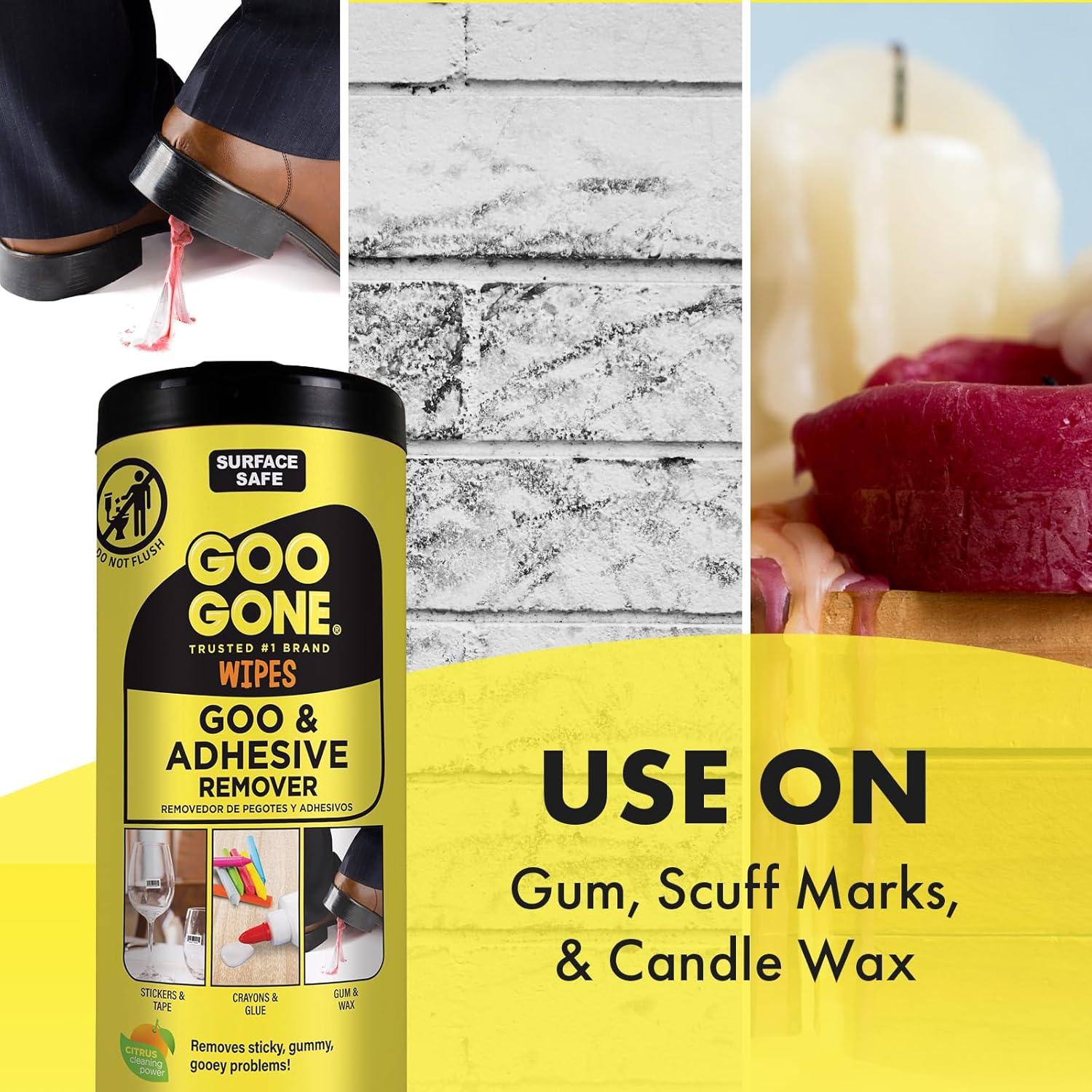 Toallitas Goo Gone para limpieza de residuos adhesivos - 24 unidades