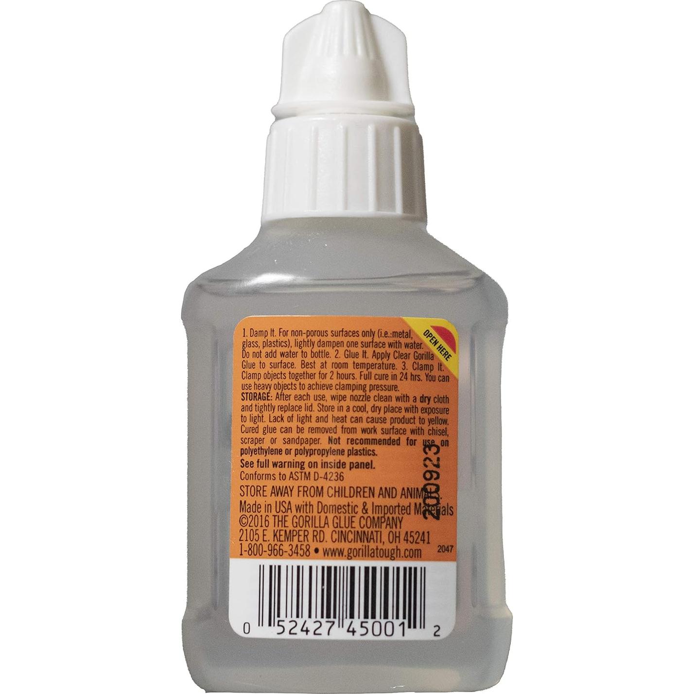 Pegamento Transparente Gorilla 49.6 ml Multiusos Resistente Agua