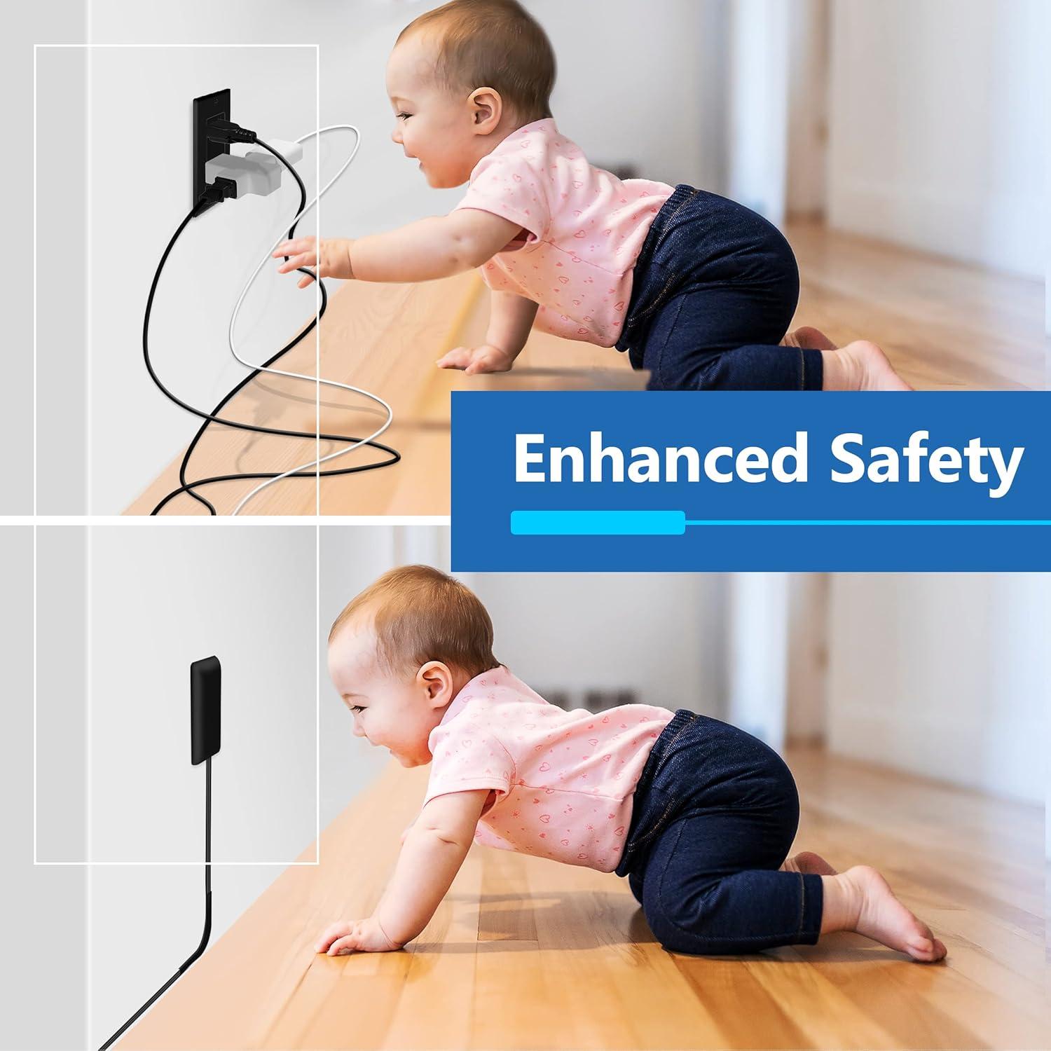 Extensor de Salida LIDER 3 Receptáculos 0.91m Negro