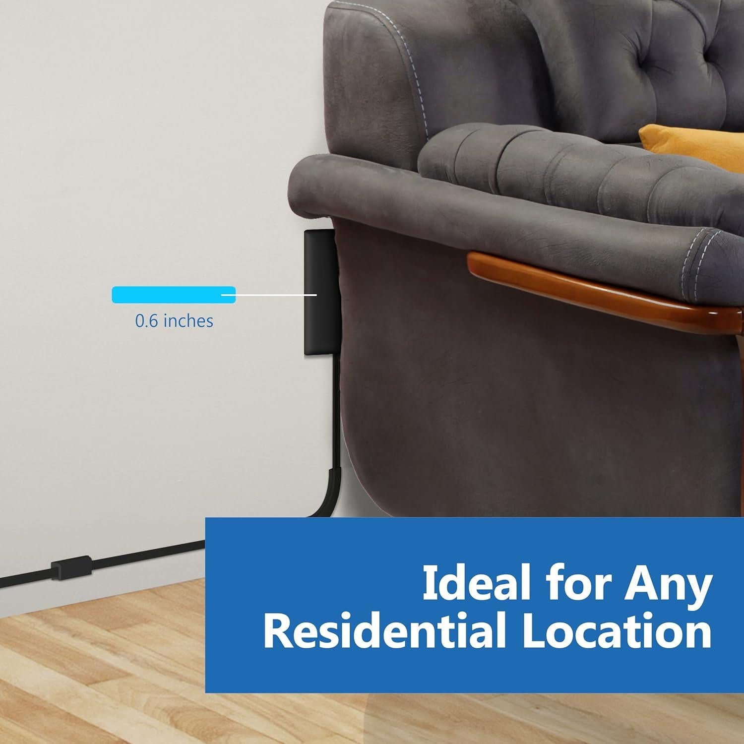 Extensor de Salida LIDER 3 Receptáculos 0.91m Negro