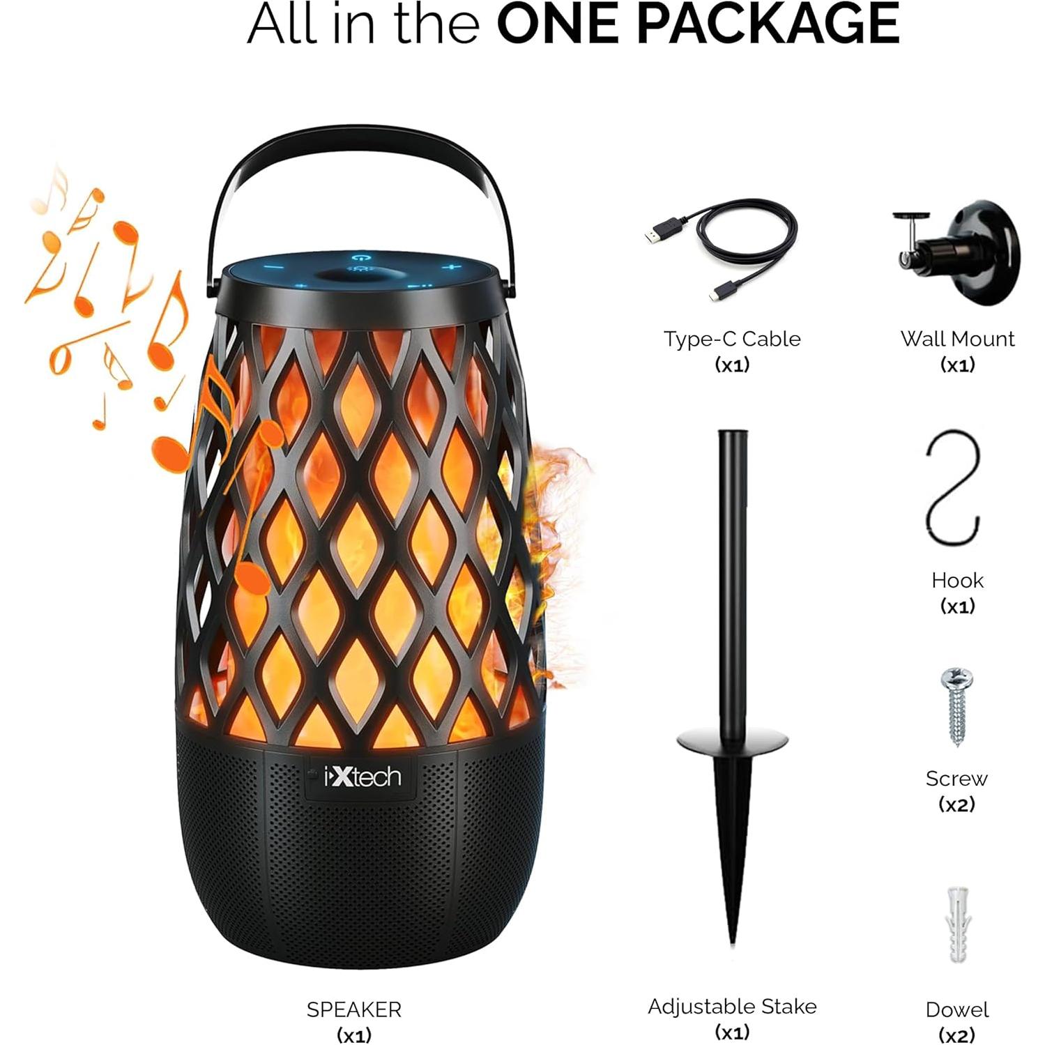 Altavoz Bluetooth IXTECH E01 Bola de Fuego Impermeable 360°