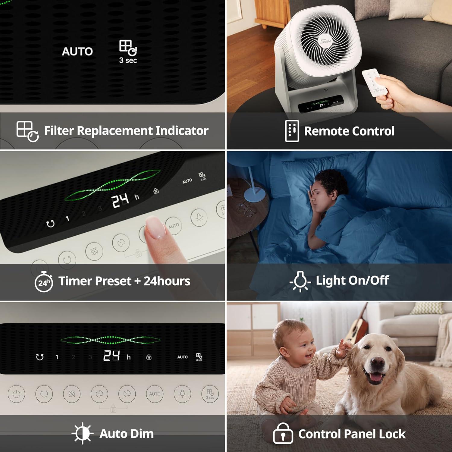 Purificador de Aire Coway Airmega AIM 22.9 m² HEPA Control Remoto