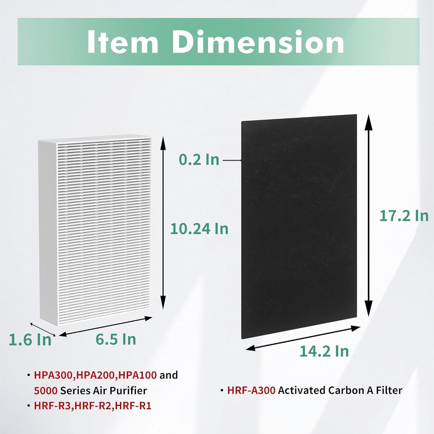 Filtro HEPA HPA300 Musslan 3 Reemplazos + 4 Filtros Carbono