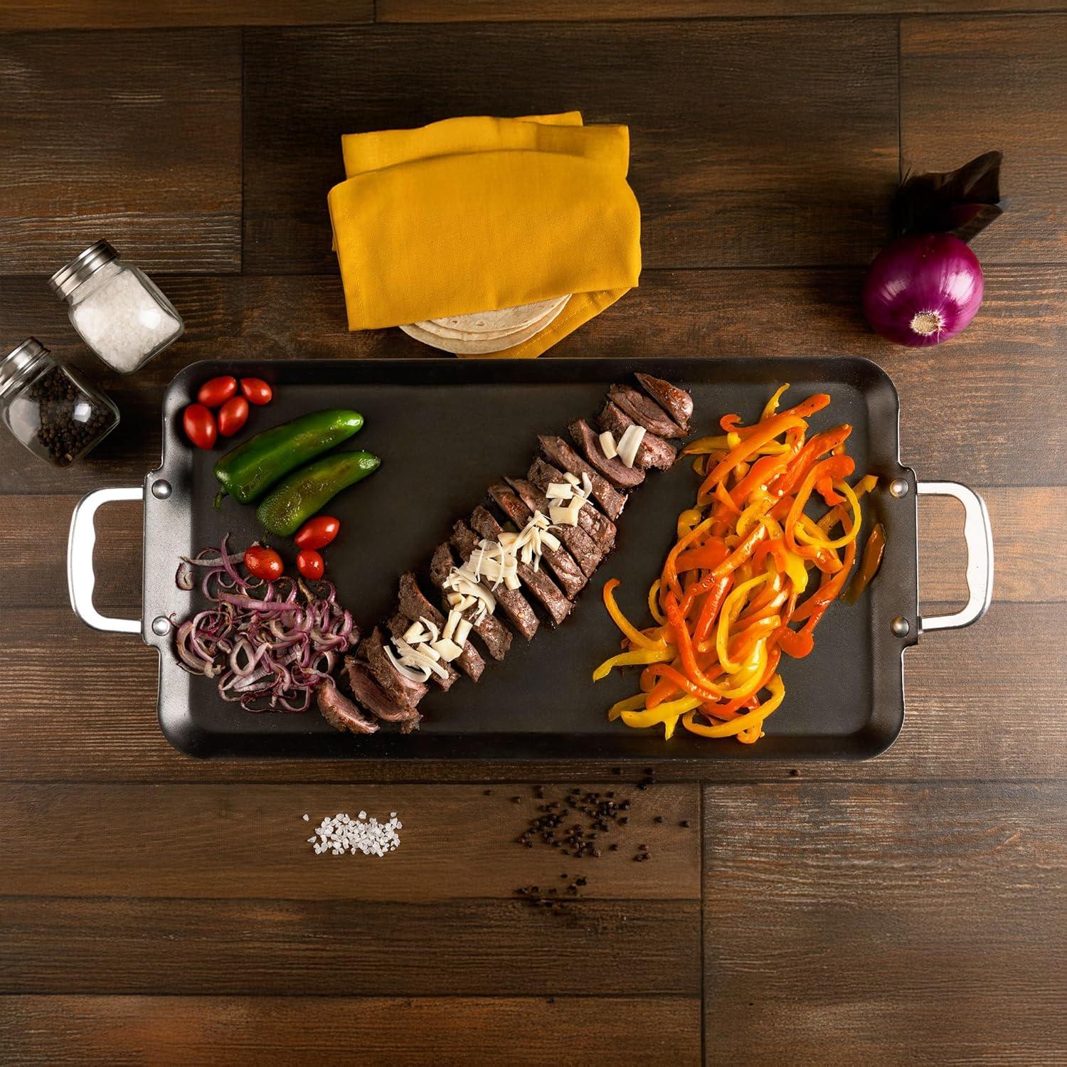 Plancha Doble Vasconia 50.8x27.9 cm Aluminio Antiadherente