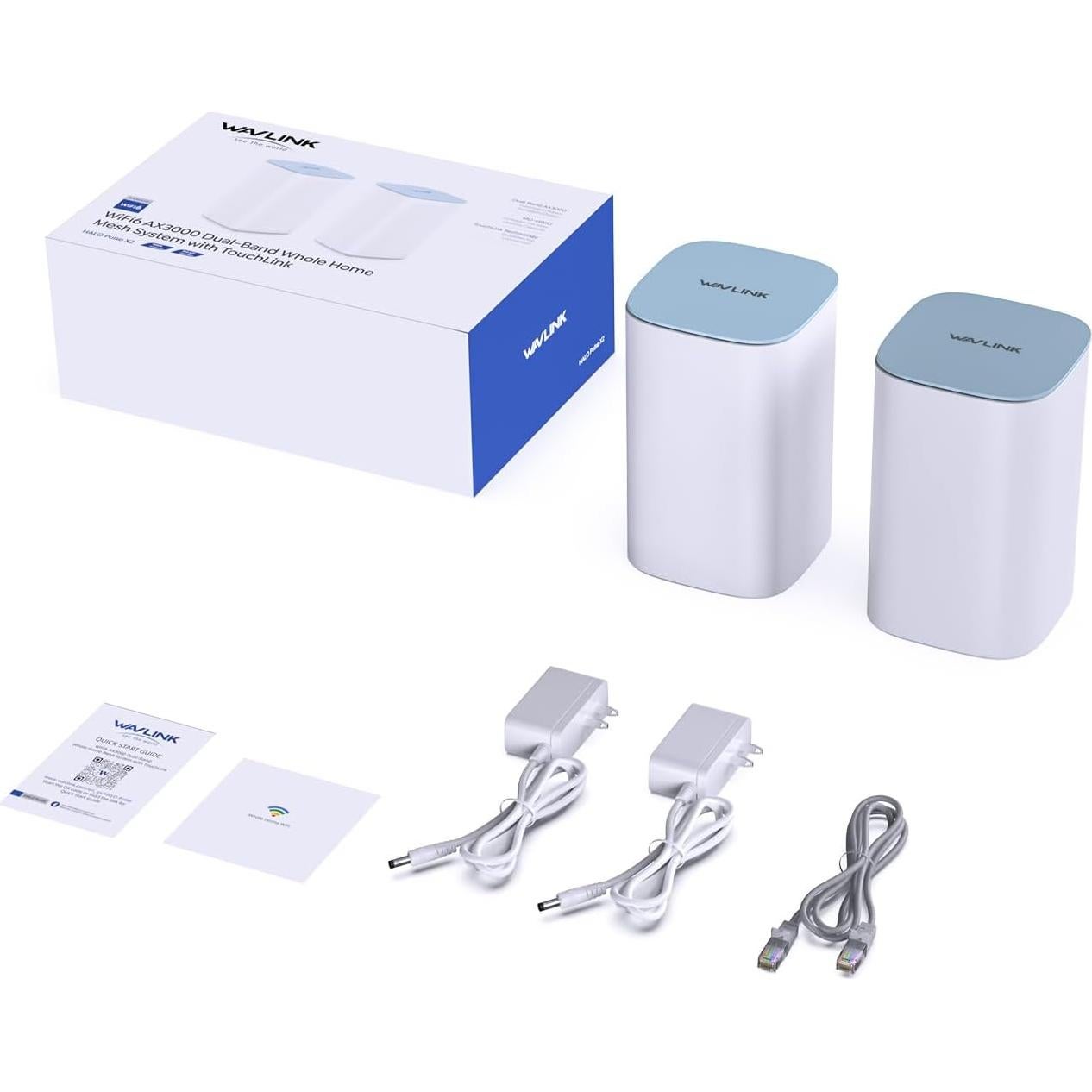 WAVLINK AX3000 Sistema Mesh WiFi 6 Doble Banda 2 Piezas