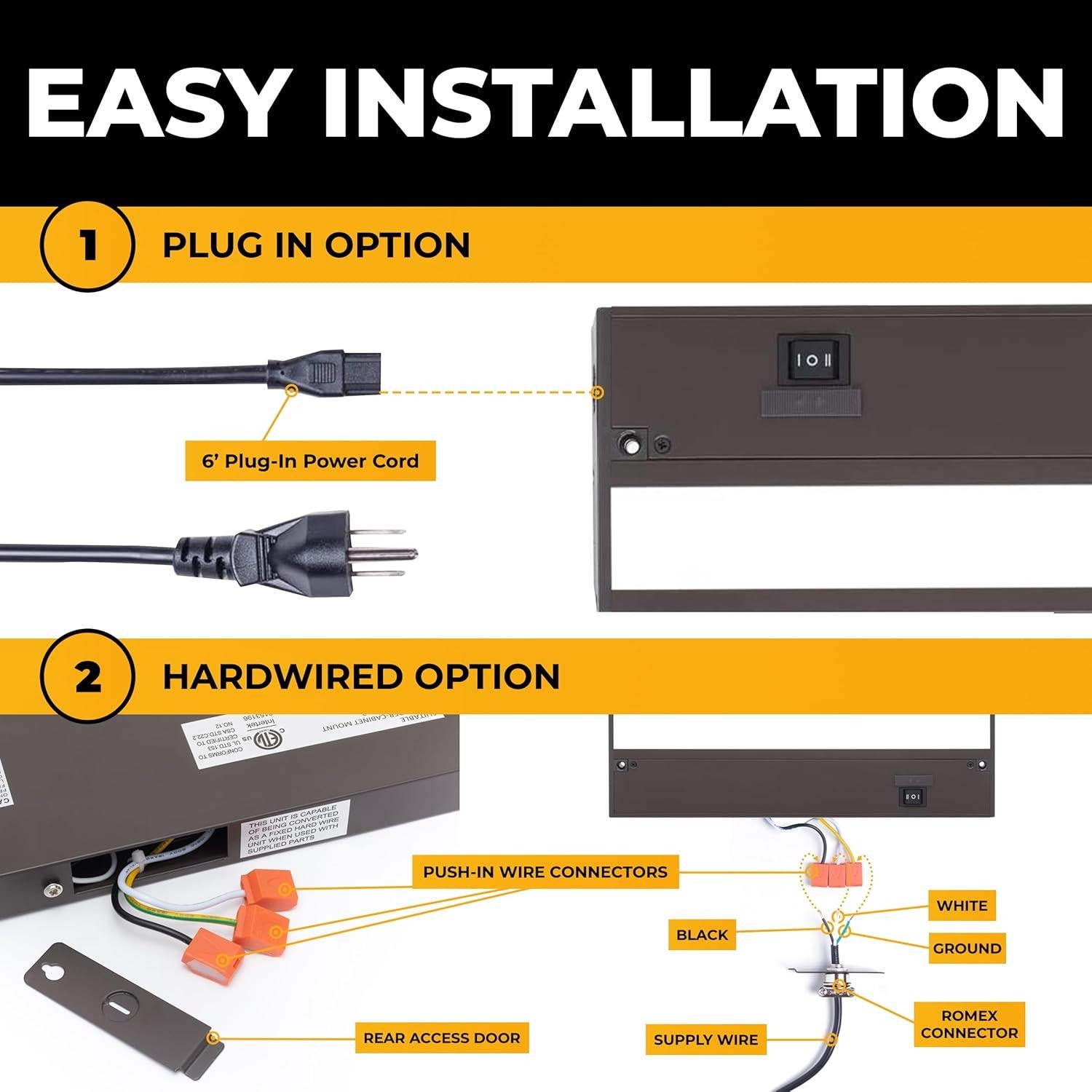 Iluminación LED Bajo Gabinete NSL 23 cm Bronce Regulable