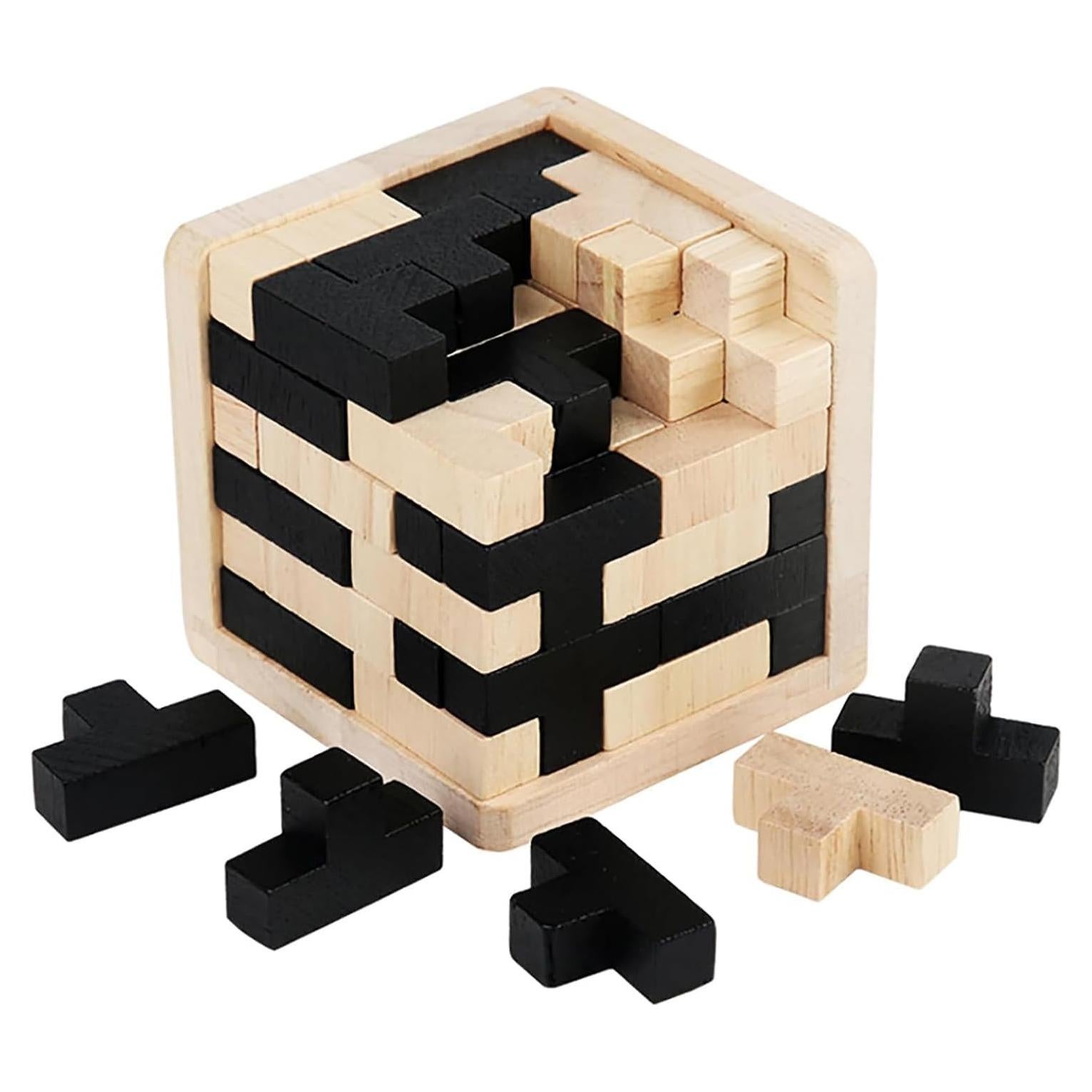 Rompecabezas 3D de Madera AMAZA - Juego Lógico para Niños y Adultos