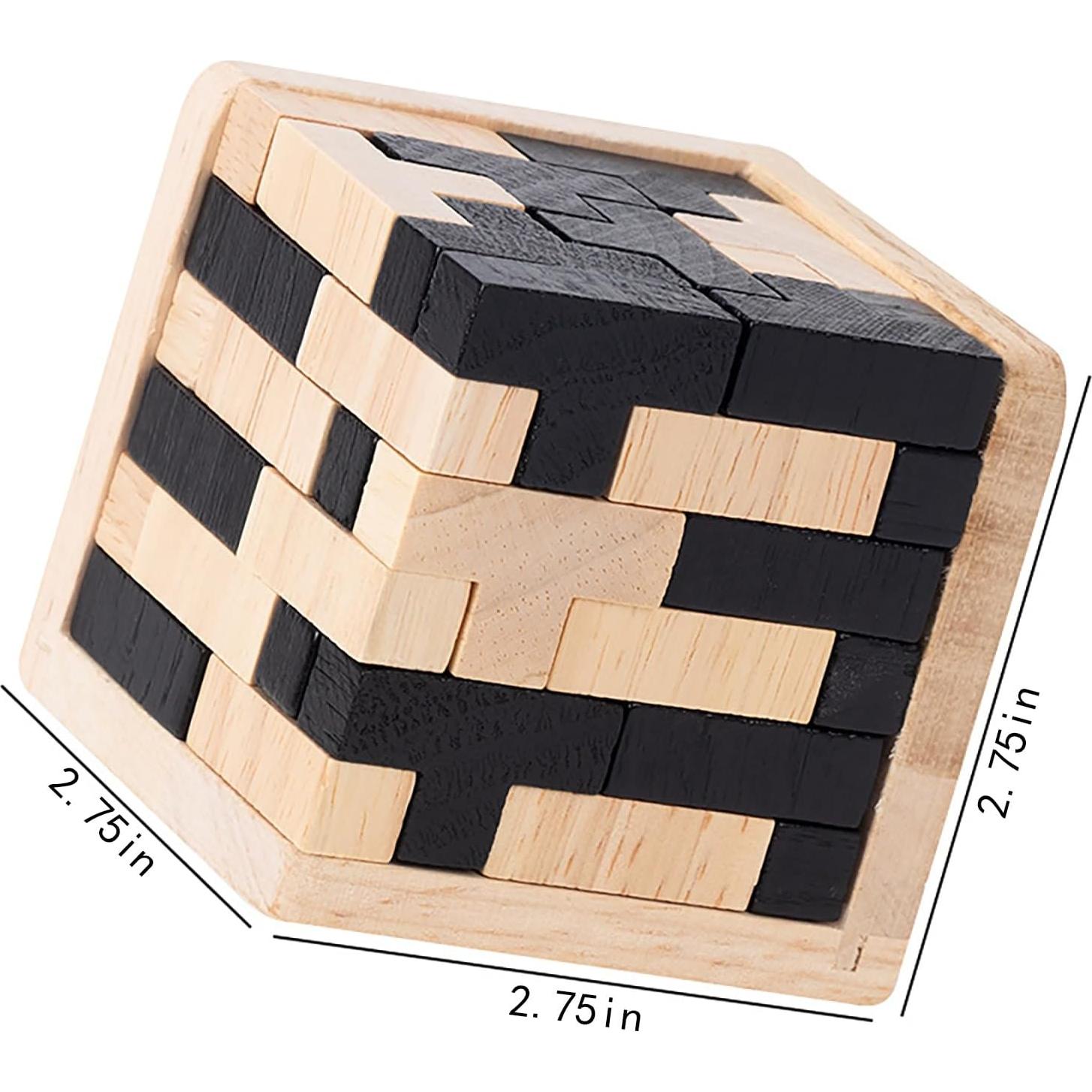 Rompecabezas 3D de Madera AMAZA - Juego Lógico para Niños y Adultos