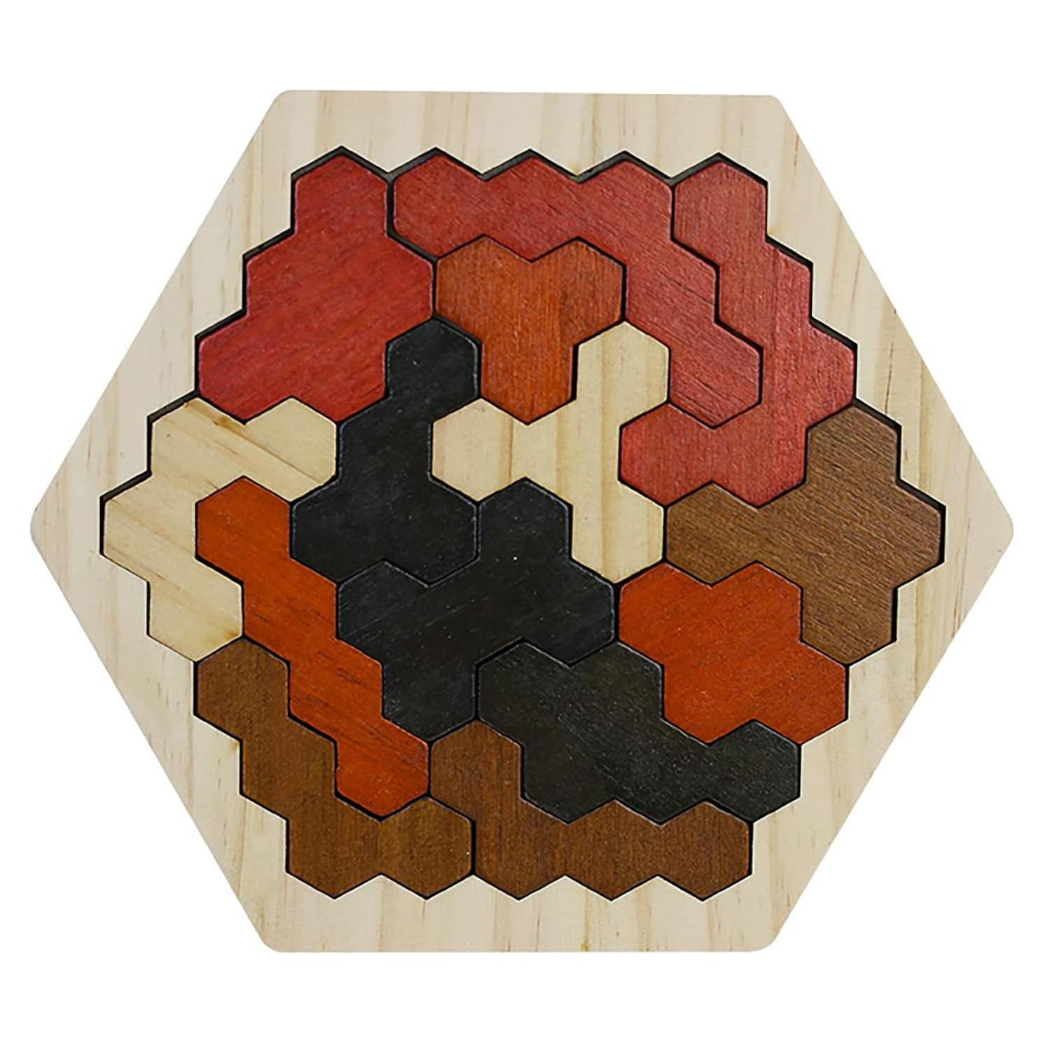 Rompecabezas Tangram de Madera AHYUAN 18.5x16 cm Educativo