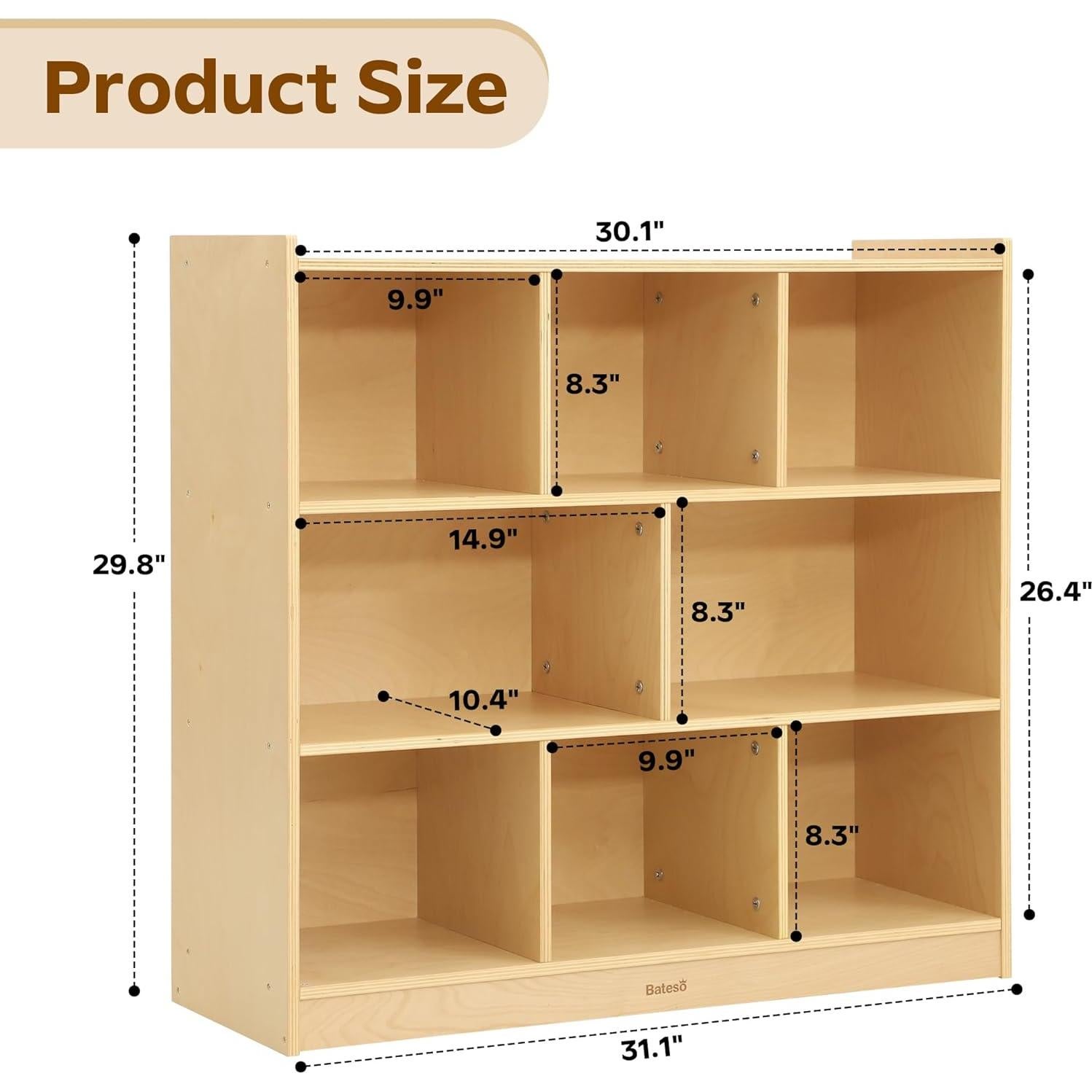 Estantería de Almacenamiento para Niños Bateso 8 Secciones