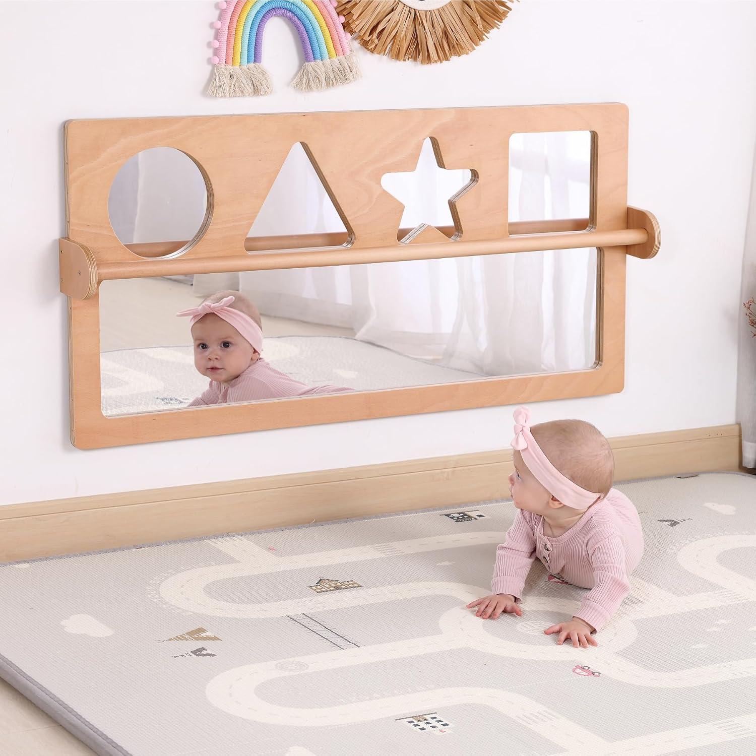 Espejo Sensorial Irrompible Bolocon con Barra Elevación 57.9x115.8cm