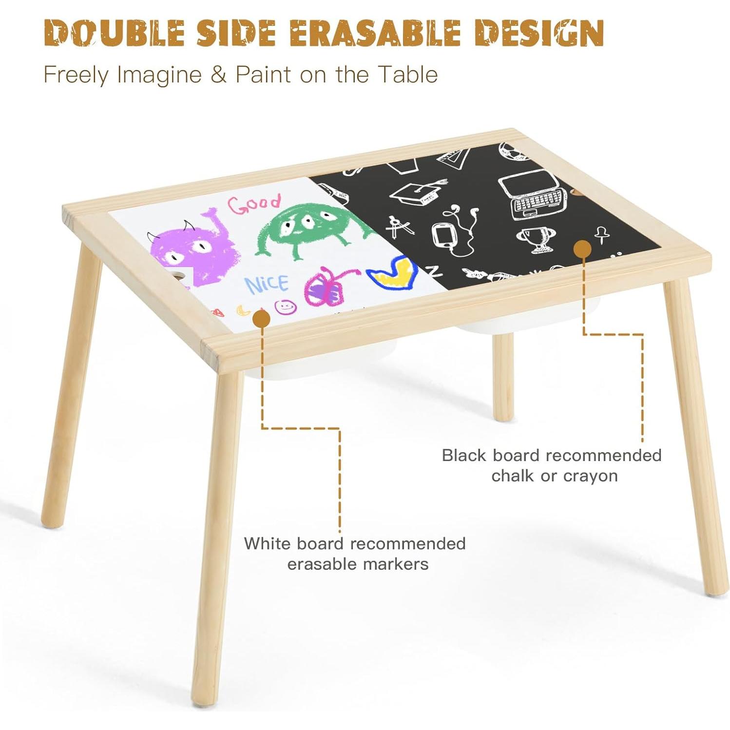 Mesa Sensorial Infantil Frogprin con 3 Contenedores 71.4 cm