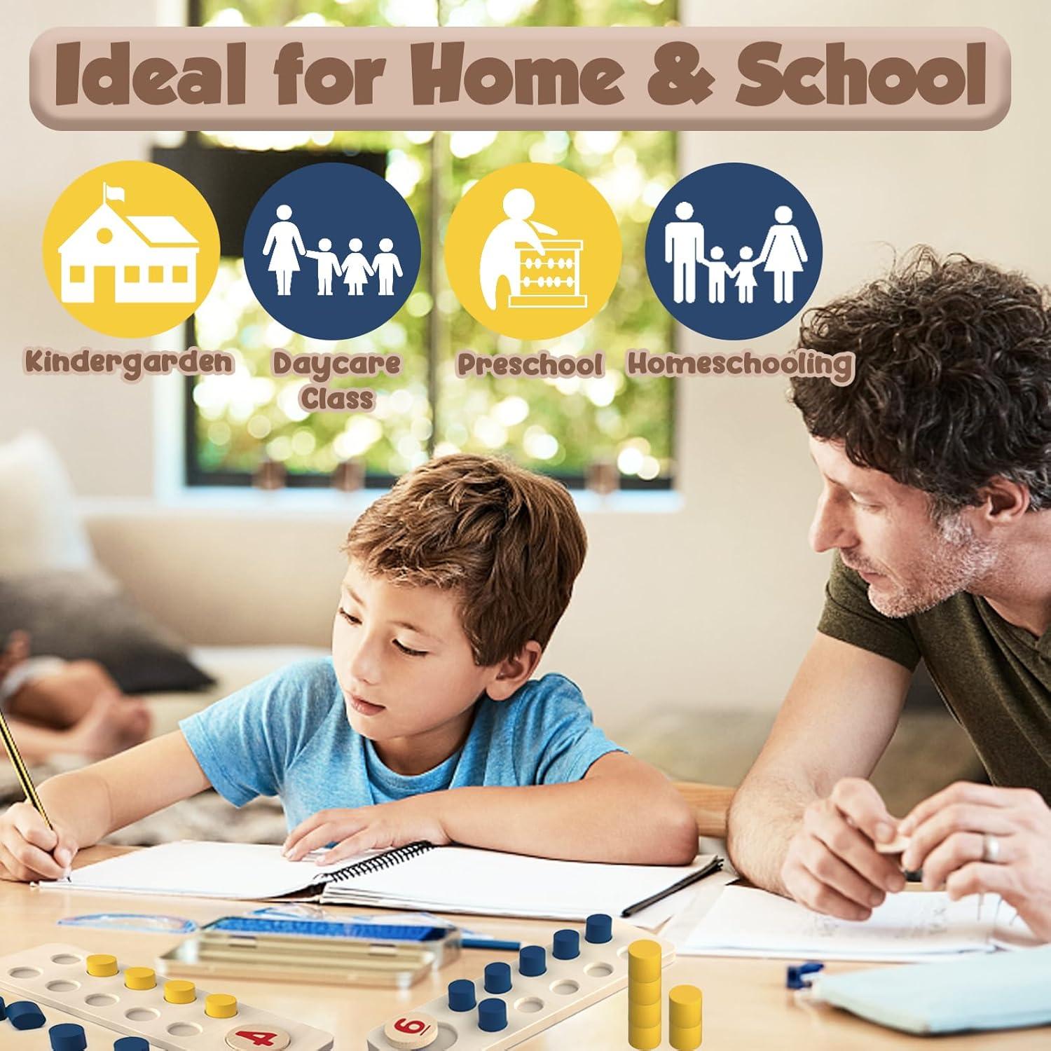 Tablero de Contar Montessori TEUVO para Niños 3-6 Años