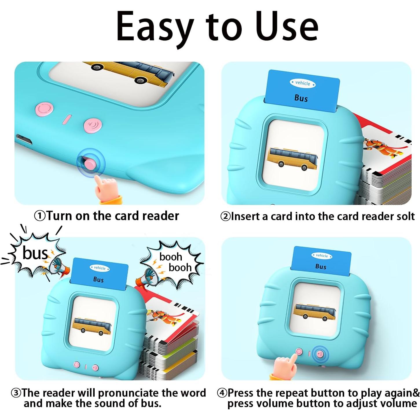 Juguete Educativo Kidzdo Pocket - 254 Tarjetas de Palabras