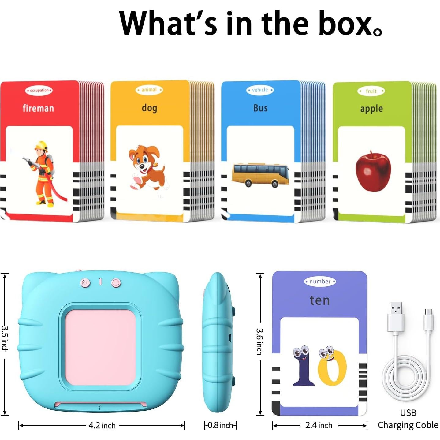 Juguete Educativo Kidzdo Pocket - 254 Tarjetas de Palabras